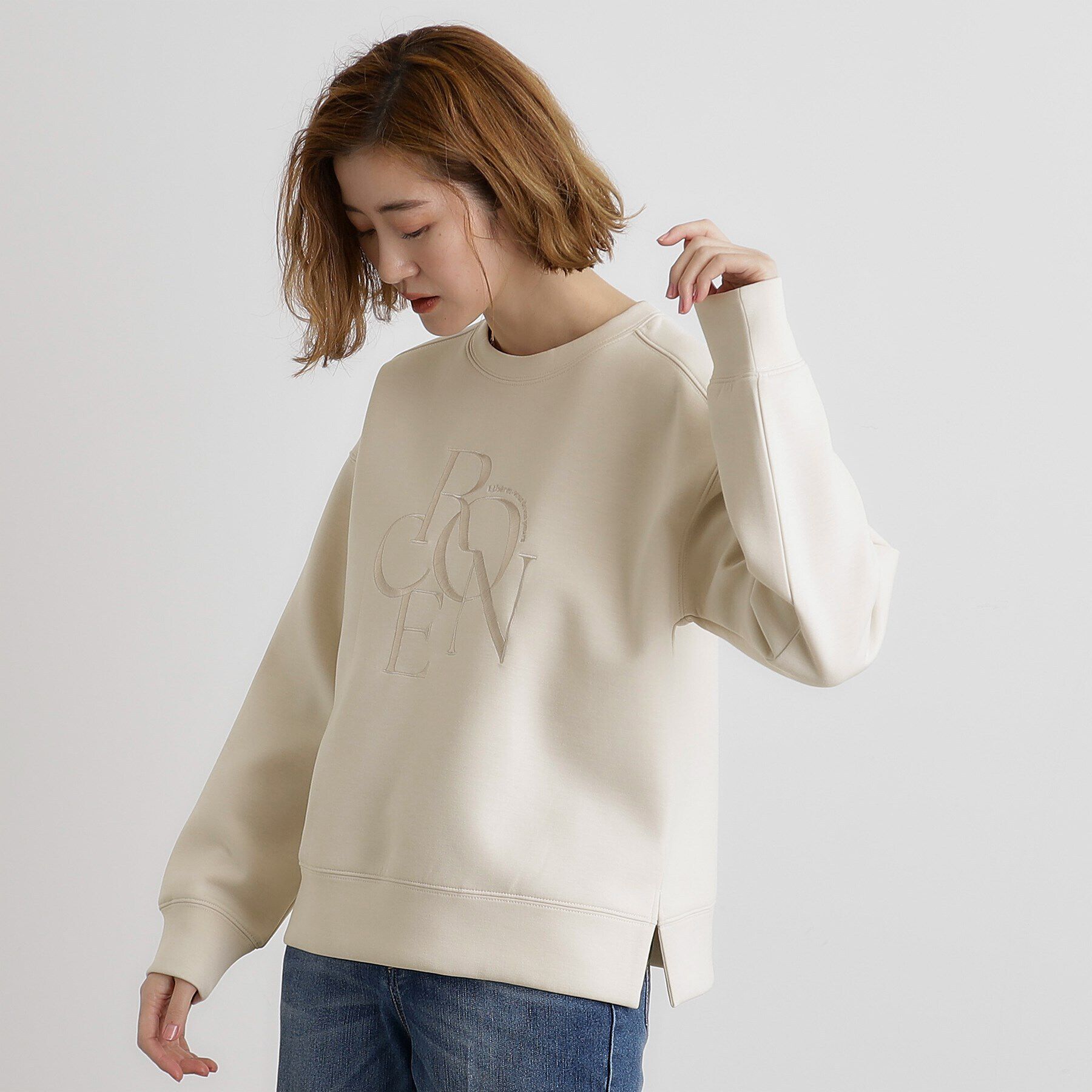 grove「サークルロゴ刺繍ダンボールスエット」|パーカー|