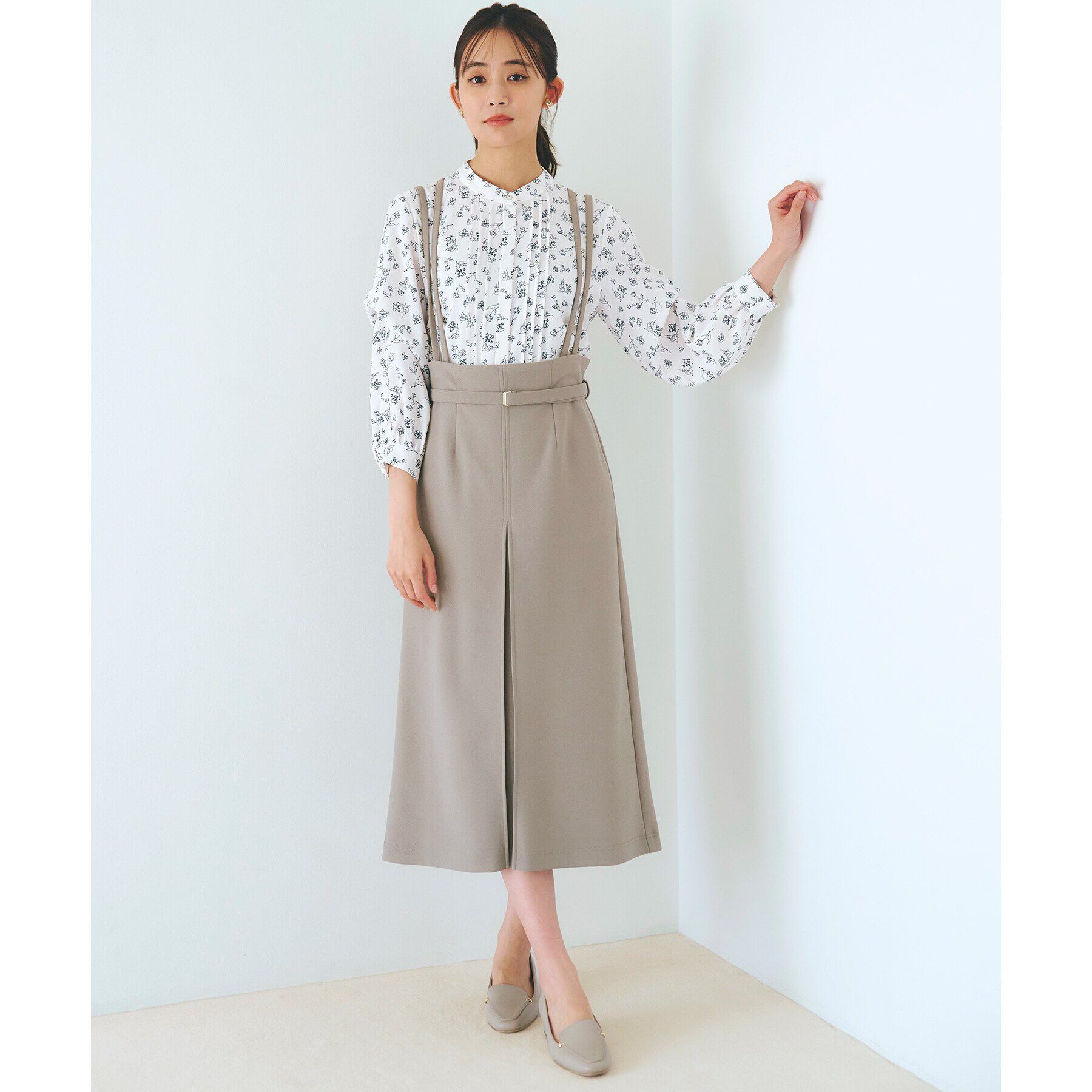 grove「取り外しストラップ付ナロースカート」|スカート|トープ(054)