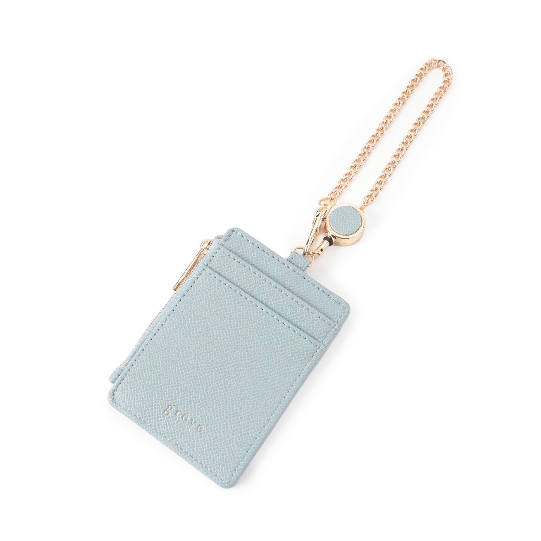 grove「キーリング付きリールパスケース」|その他|ブルー(091)