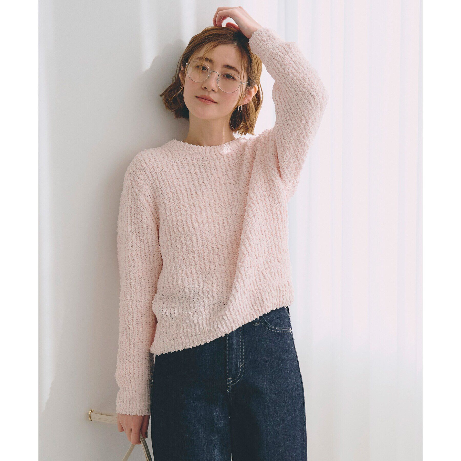 grove「ポンポンニットプルオーバー」|ニット・セーター|ライトピンク(070