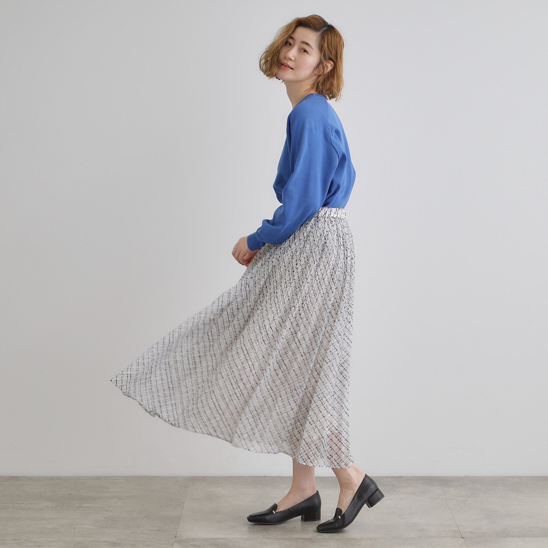 grove「ツイーディチェックオーガンジースカート」|スカート|