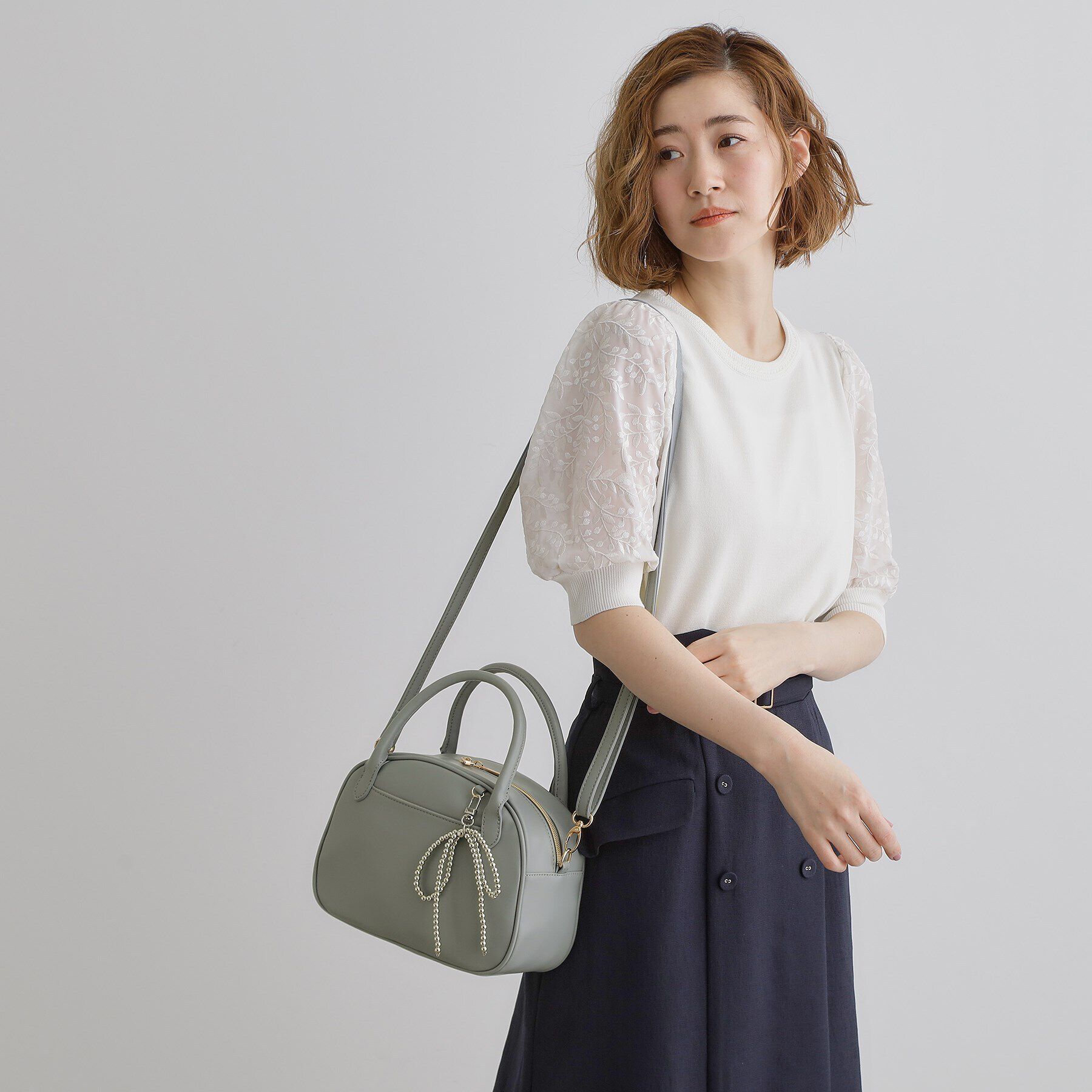 grove「リボンチャーム2WAYボストン」|ボストンバッグ|