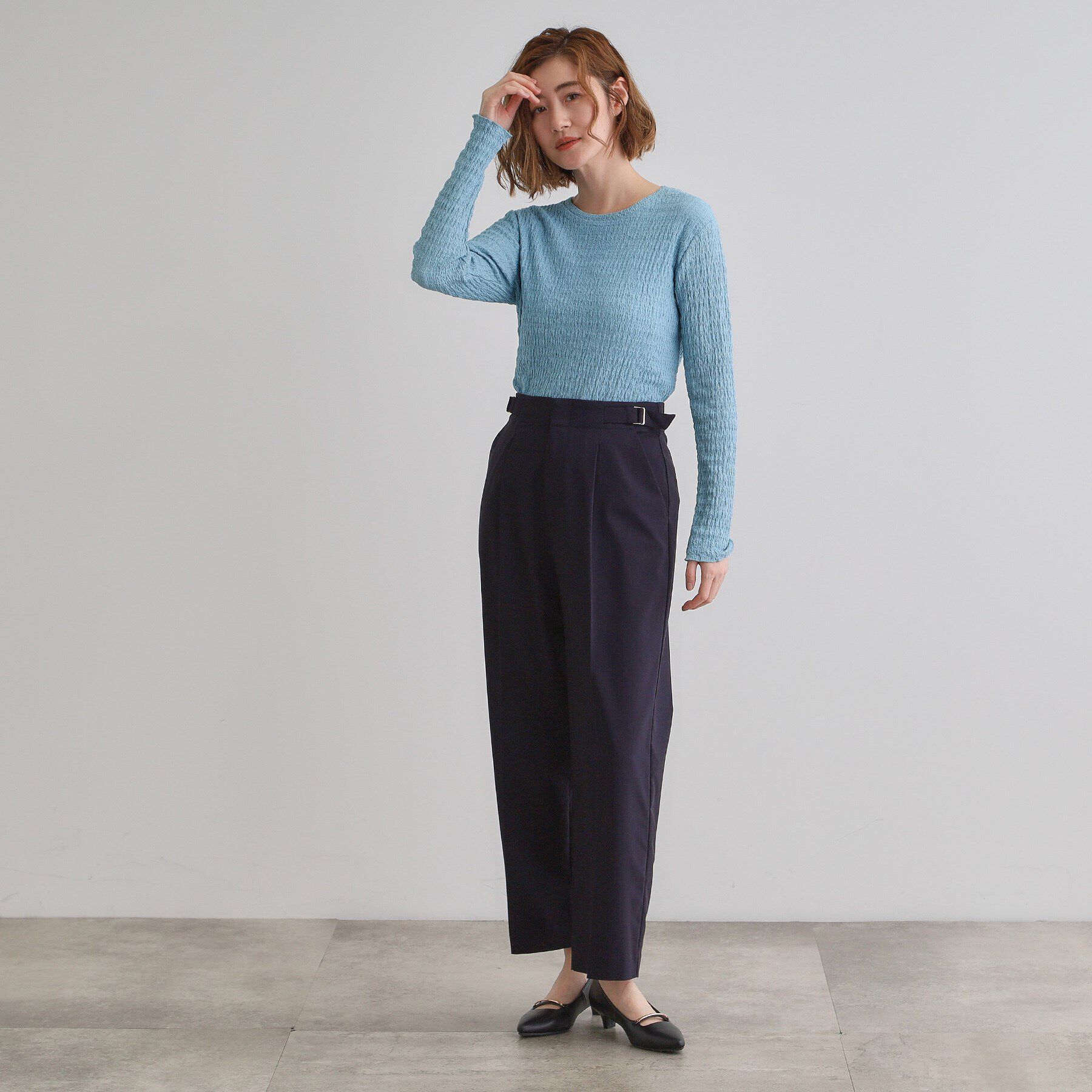 grove「シャーリング風ジャカードクルーネックプルオーバー」|Tシャツ・カットソー|