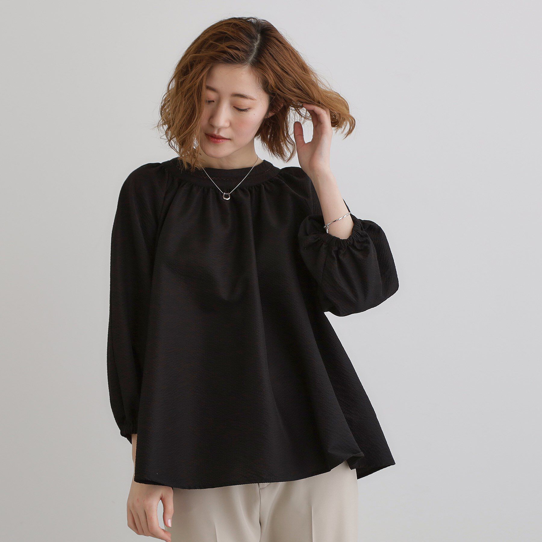 grove「2WAYサッカースモックブラウス」|シャツ・ブラウス|