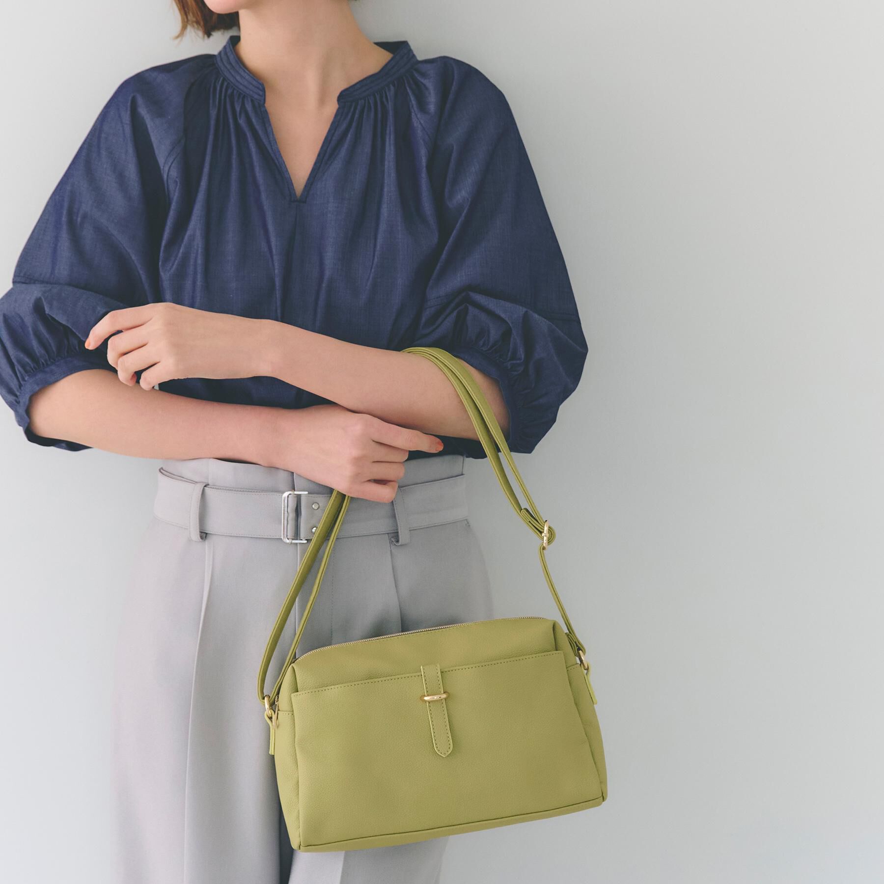 grove「人間工学ベルトスクエアショルダー」|ショルダー・メッセンジャー|グリーン(025)