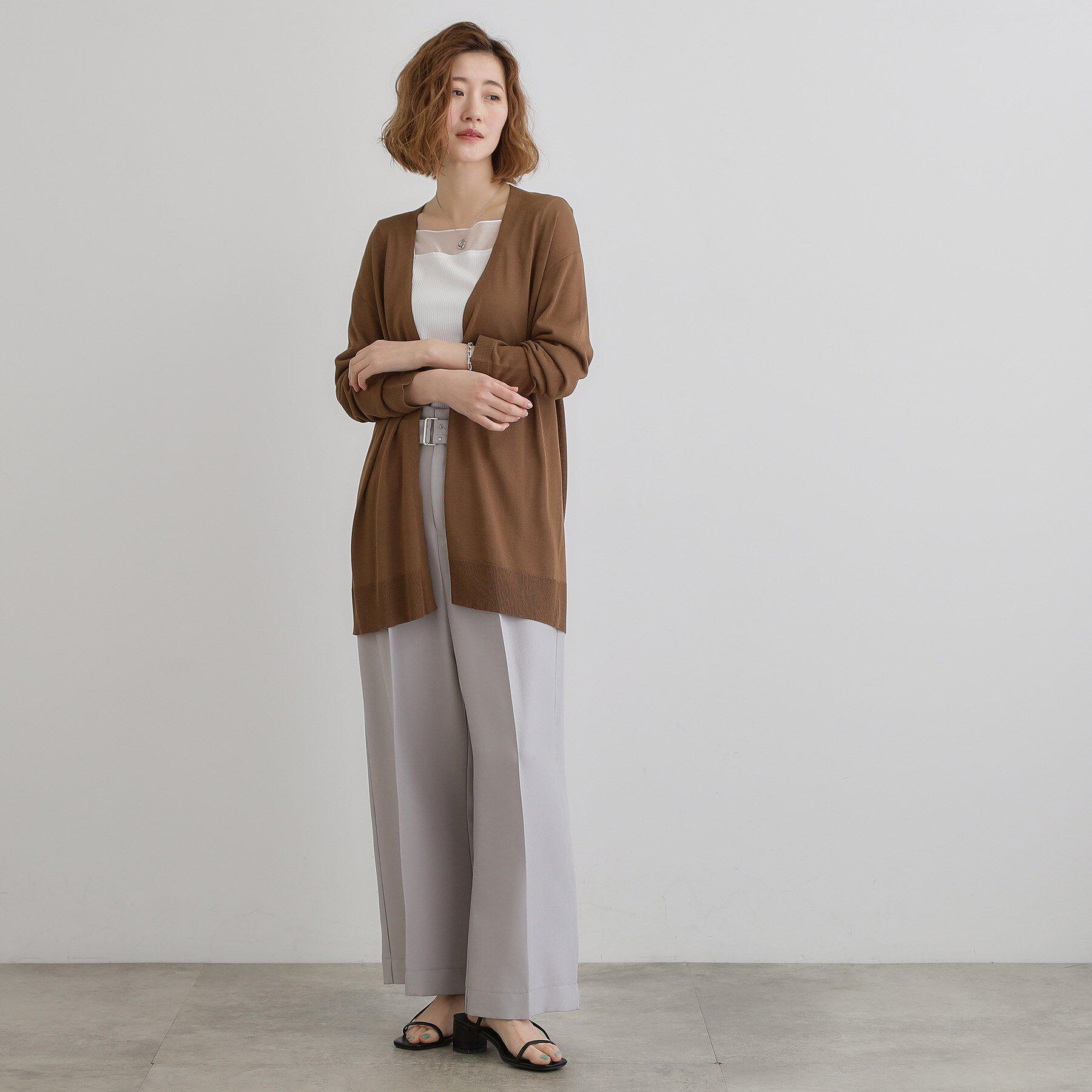 grove「【接触冷感/UVカットetc】夏に嬉しい機能付き！ベーシックロングカーディガン」|カーディガン|