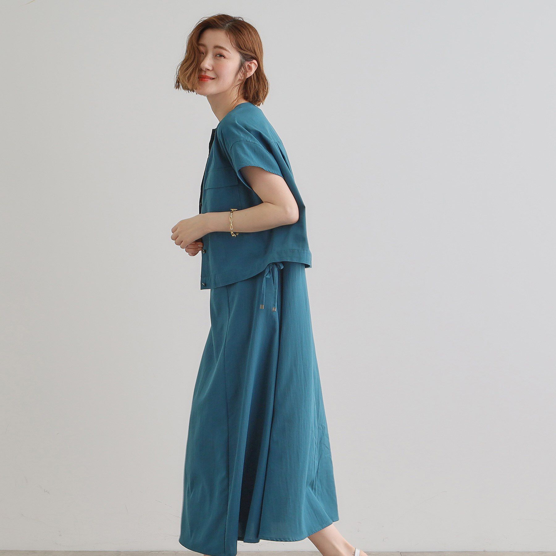 grove「【品よく着こなす、大人のワークスタイル】ワークジャケット&times;ワンピースセット」|ワンピース|