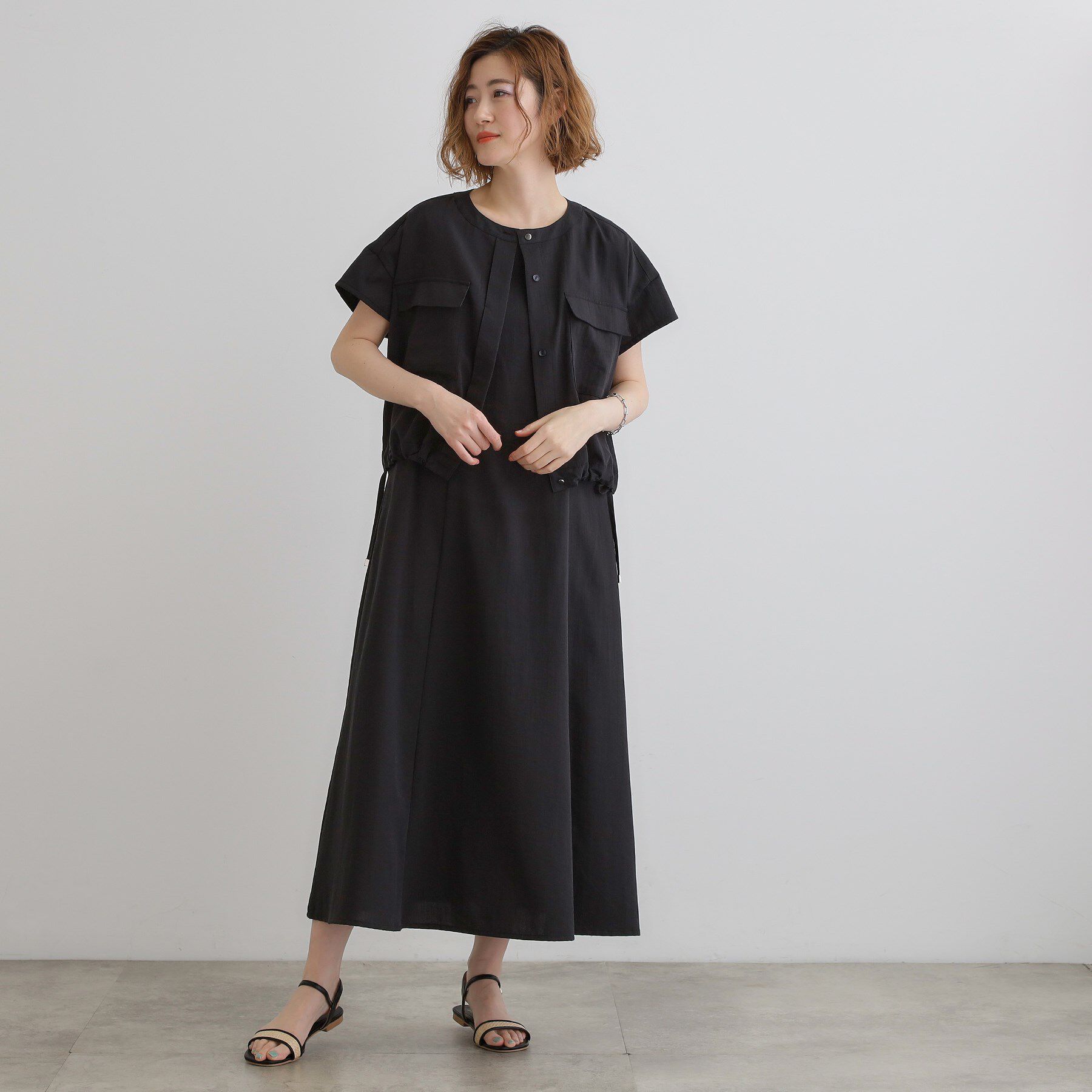 grove「【品よく着こなす、大人のワークスタイル】ワークジャケット&times;ワンピースセット」|ワンピース|