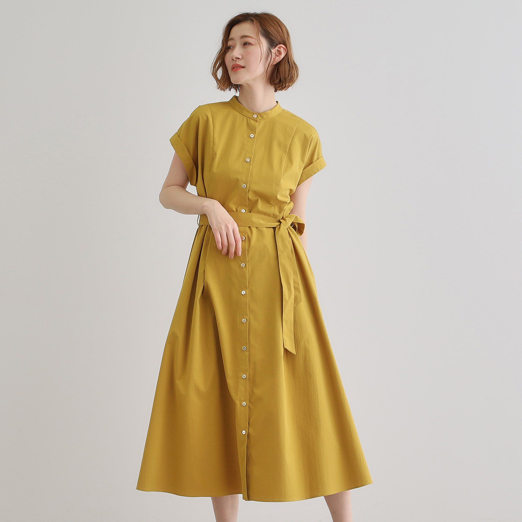 grove「【UVカット・洗濯機OK】アクティブも綺麗も叶うワンピース」|ワンピース|マスタード(033)