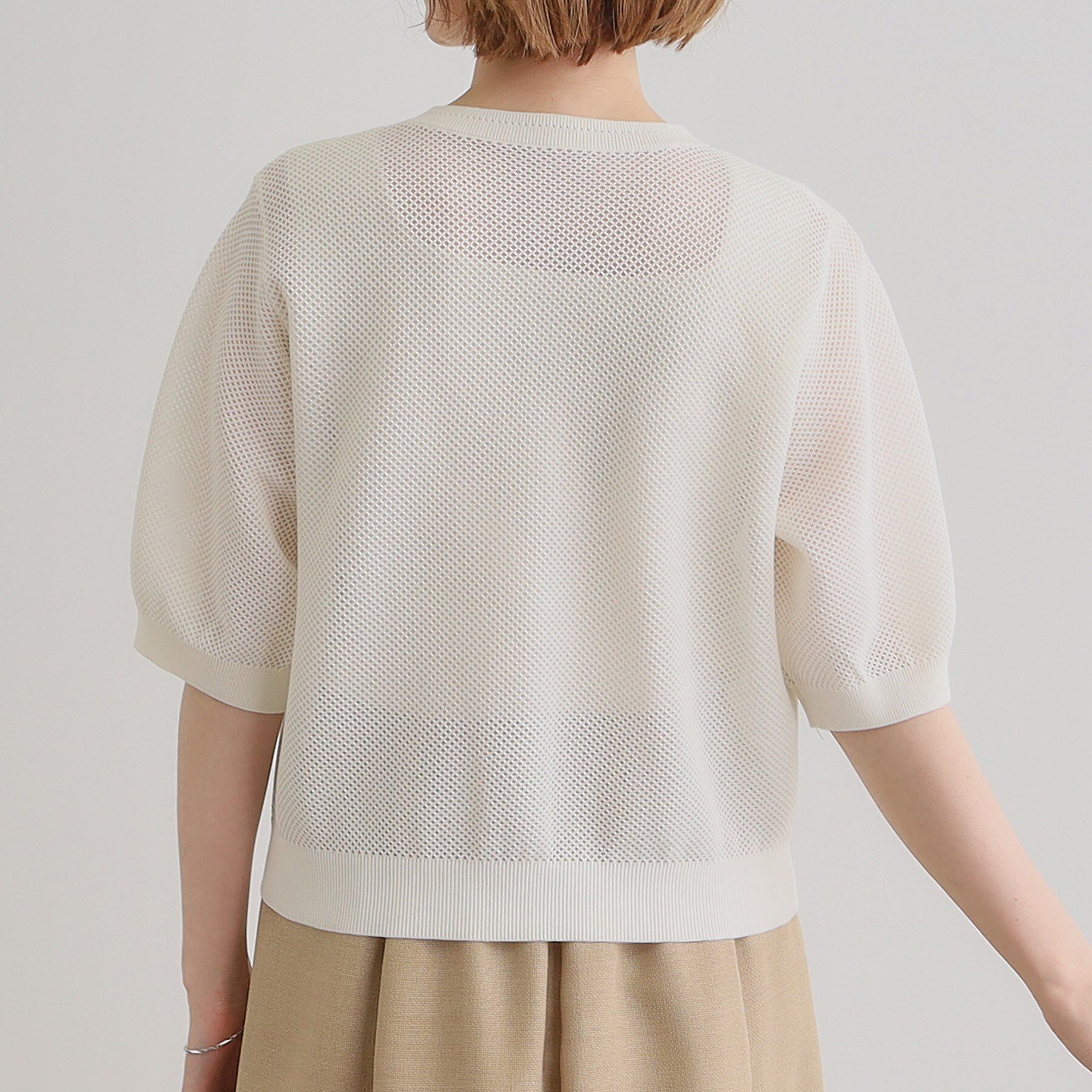 grove「1枚でも映える上品メッシュカーディガン」|カーディガン|
