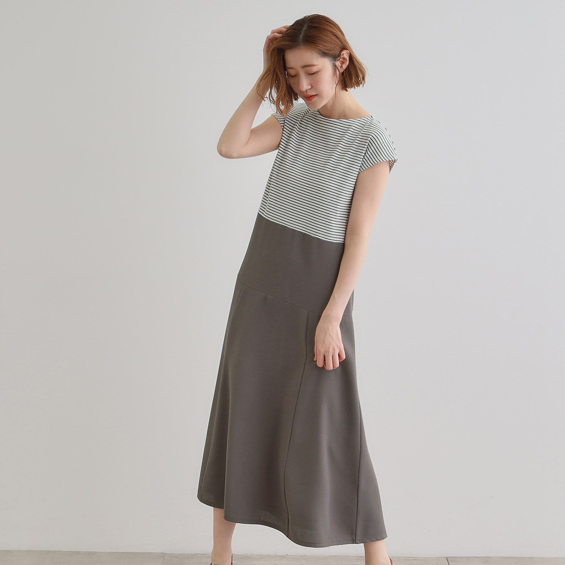 grove「美シルエットなドッキングフレア切替ワンピース」|ワンピース|