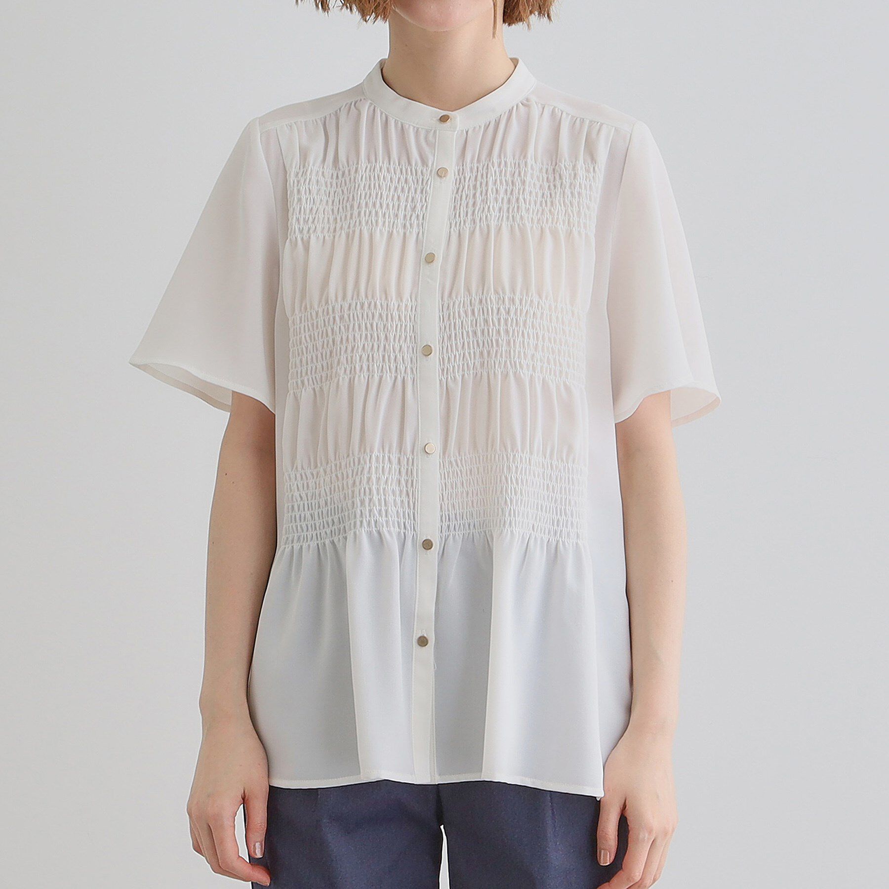 grove「大人の抜け感シアースラブシャーリングブラウス」|シャツ・ブラウス|