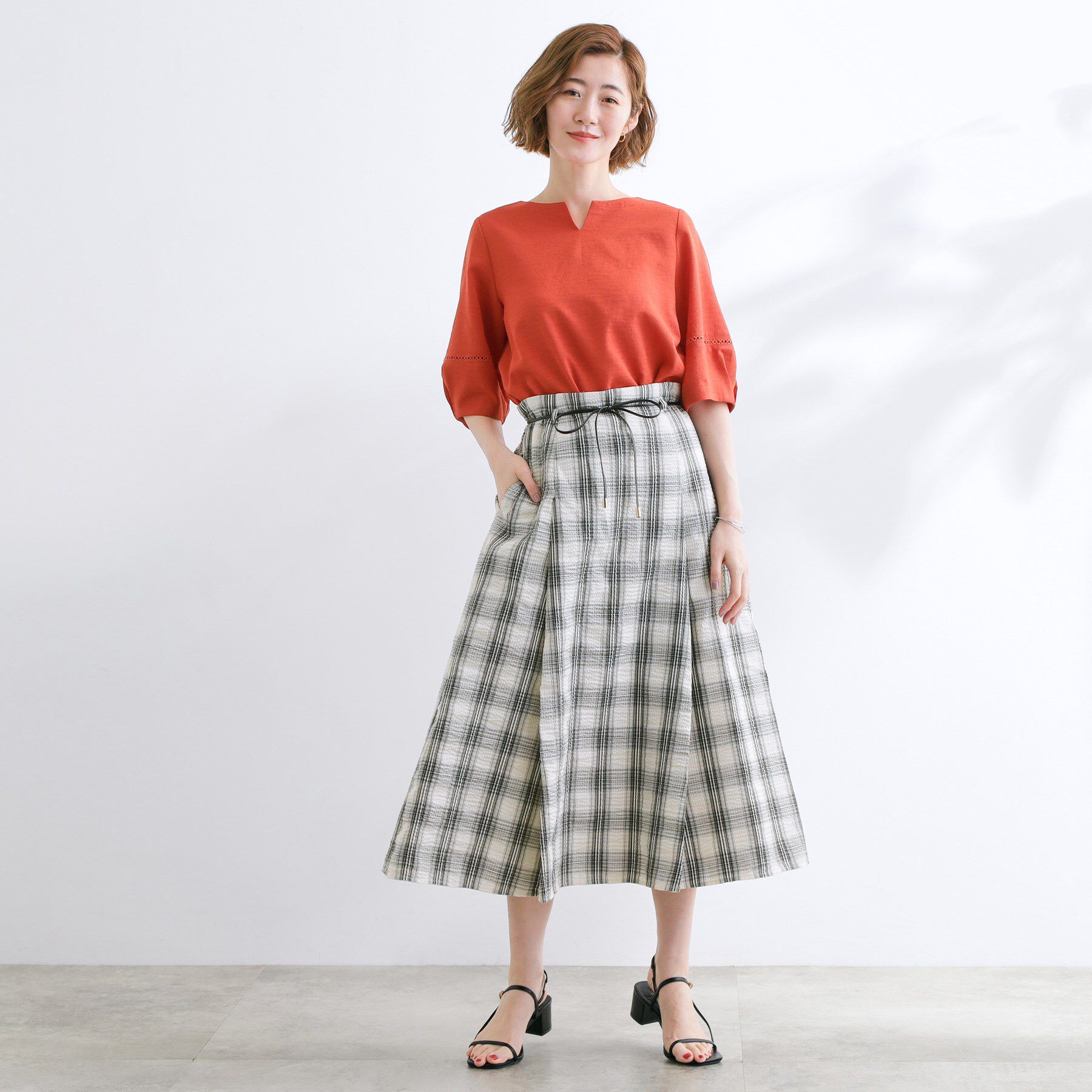 grove「コードリボンタックAラインスカート」|スカート|