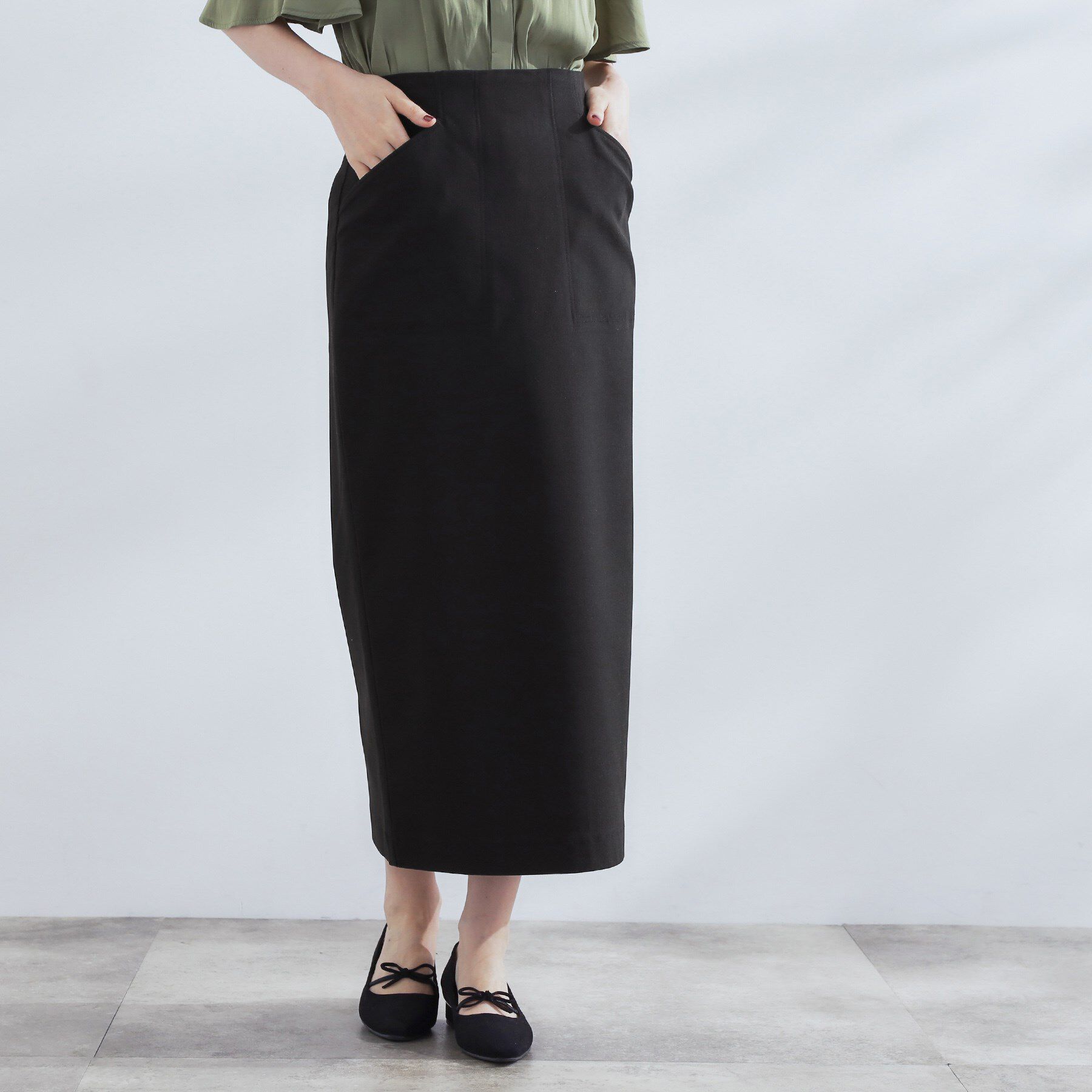 grove「360&deg;伸びて楽なはき心地　すっきり見えタイトスカート」|スカート|