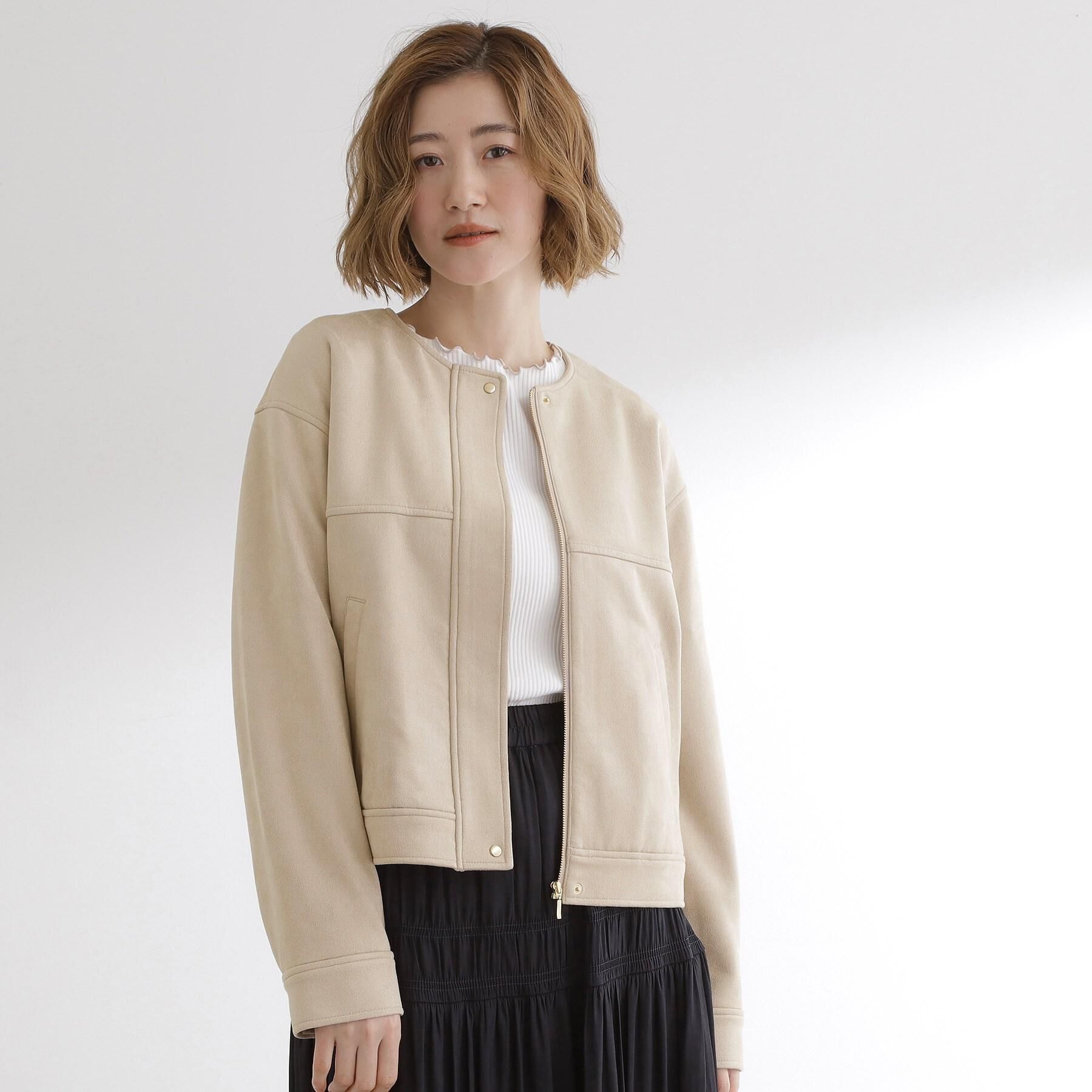 grove「日常を華やかにするスエード調ブルゾン」|ブルゾン・スタジャン|