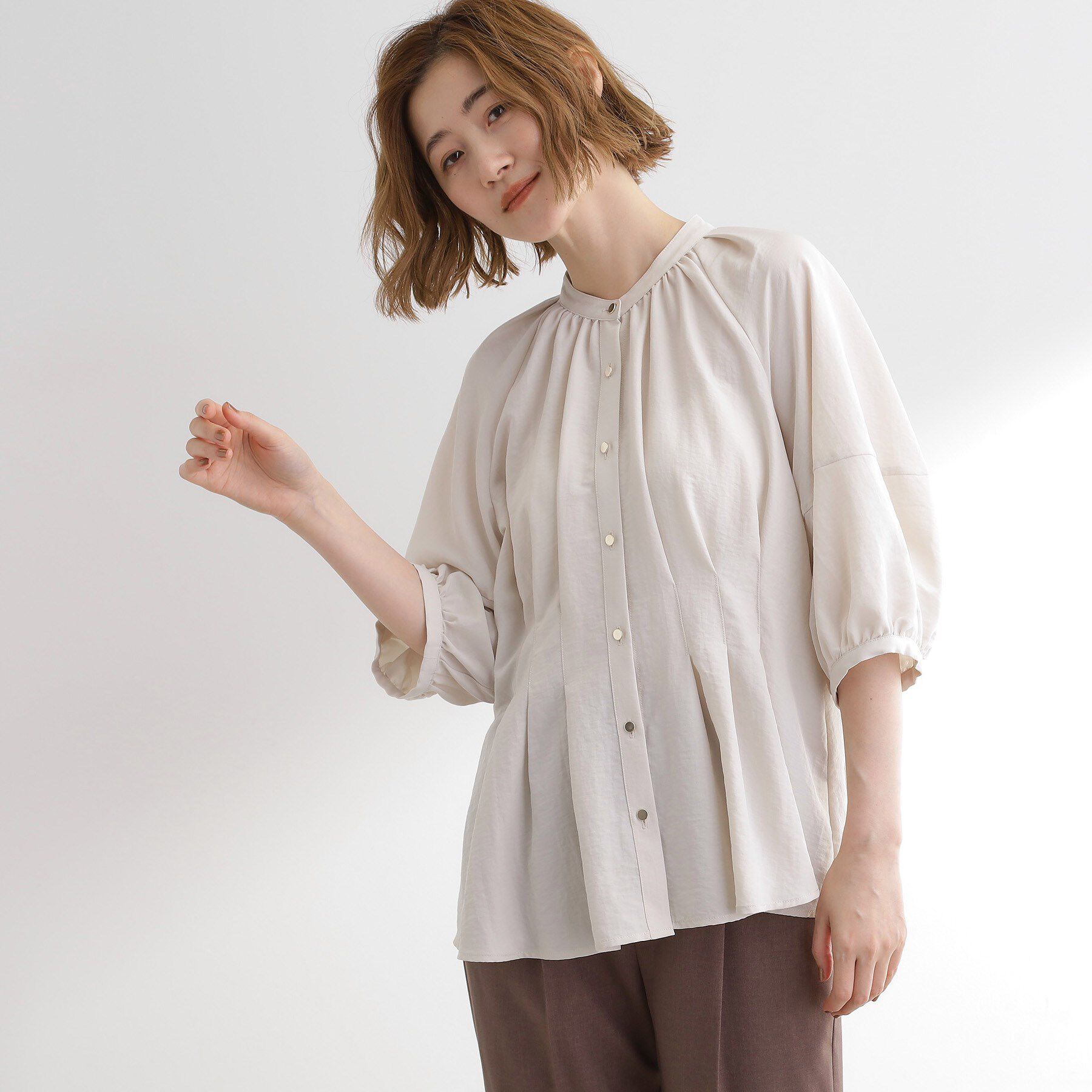 grove「ウエストタックチュニックブラウス」|シャツ・ブラウス|