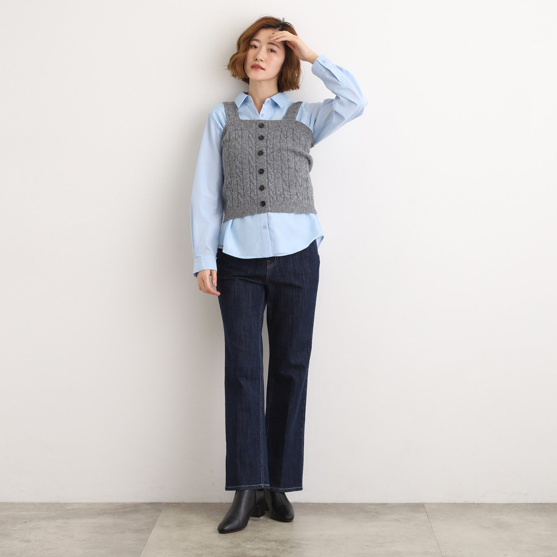 grove「【SETITEM】ケーブルニットビスチェ」|ニット・セーター|