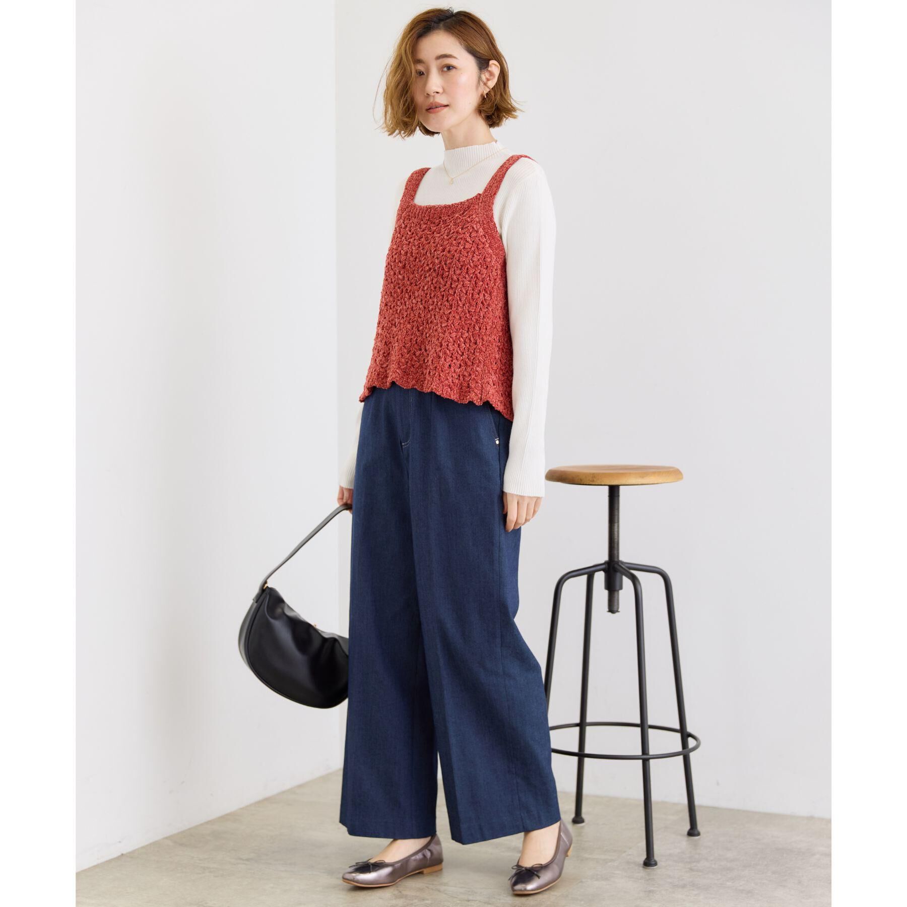 grove「【あったか裏起毛】デニムライクストレートワイドパンツ」|その他|