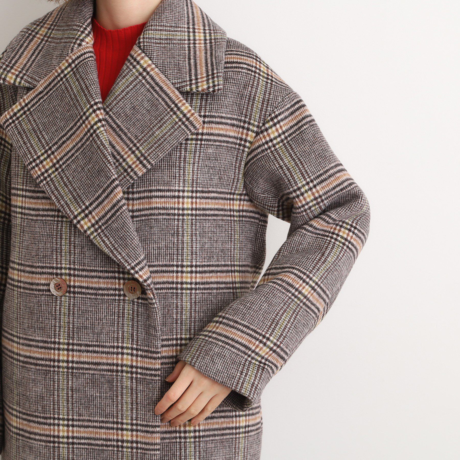 grove「ふんわりまとう、オーバーサイズテーラーコート」|チェスターコート|