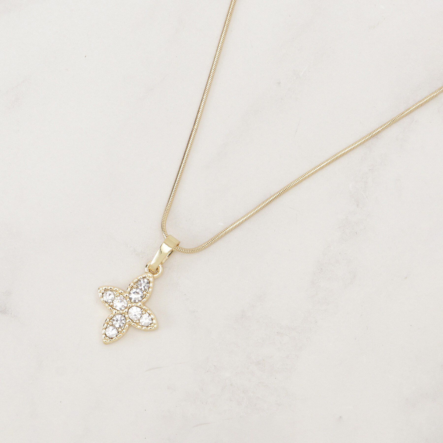 grove「フラワーモチーフショートネックレス」|ネックレス|ゴールド(007)