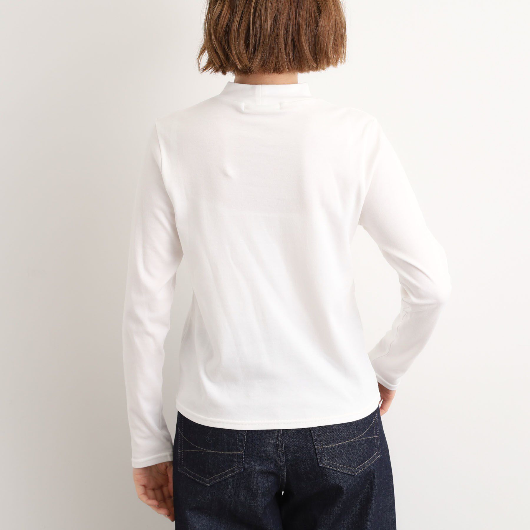 grove「【吸湿発熱】秋冬のレイヤードを格上げ　コットンハイネックプルオーバー」|Tシャツ・カットソー|