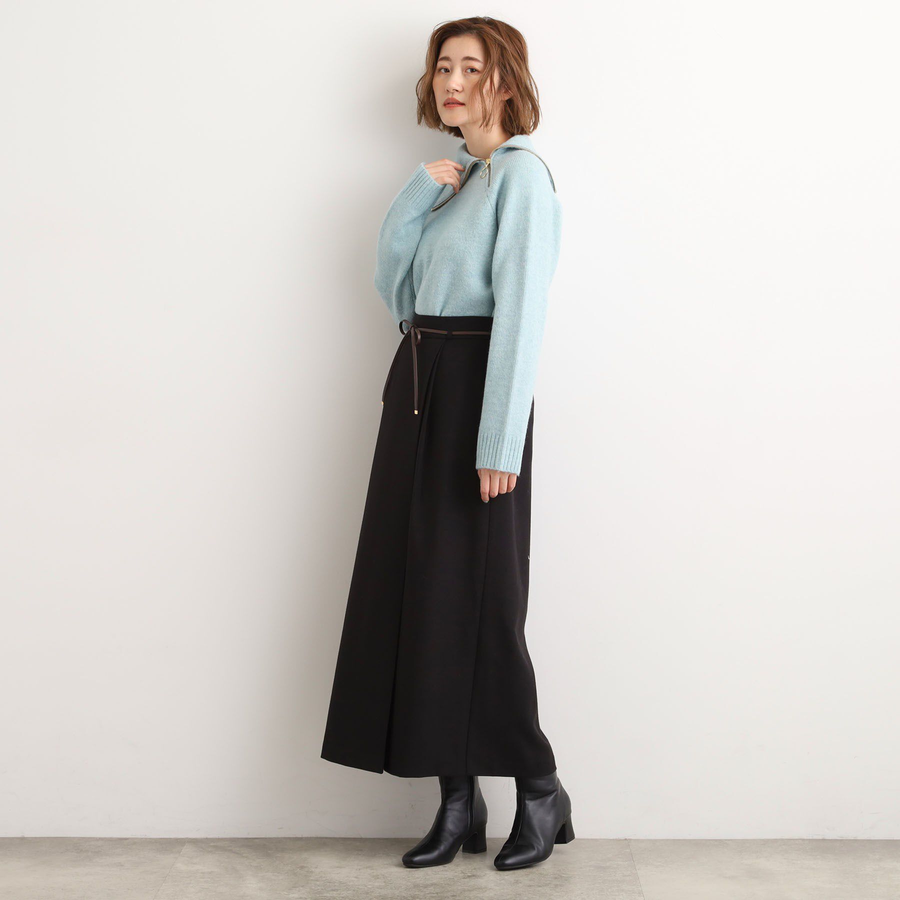 grove「合皮ベルト付きナロースカート」|スカート|