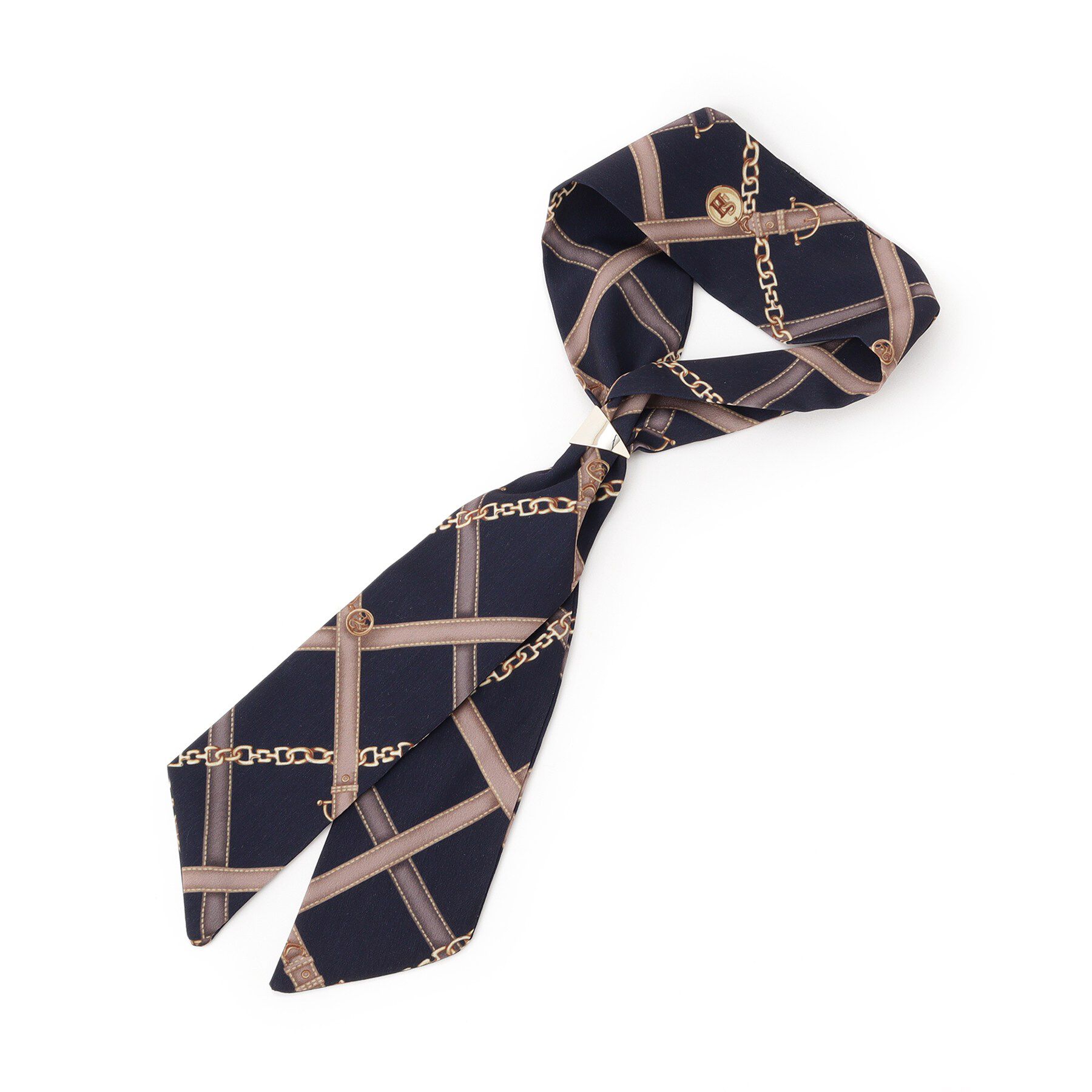 grove「ナロースカーフ【スカーフリング付】」|バンダナ・スカーフ|ネイビー(094)