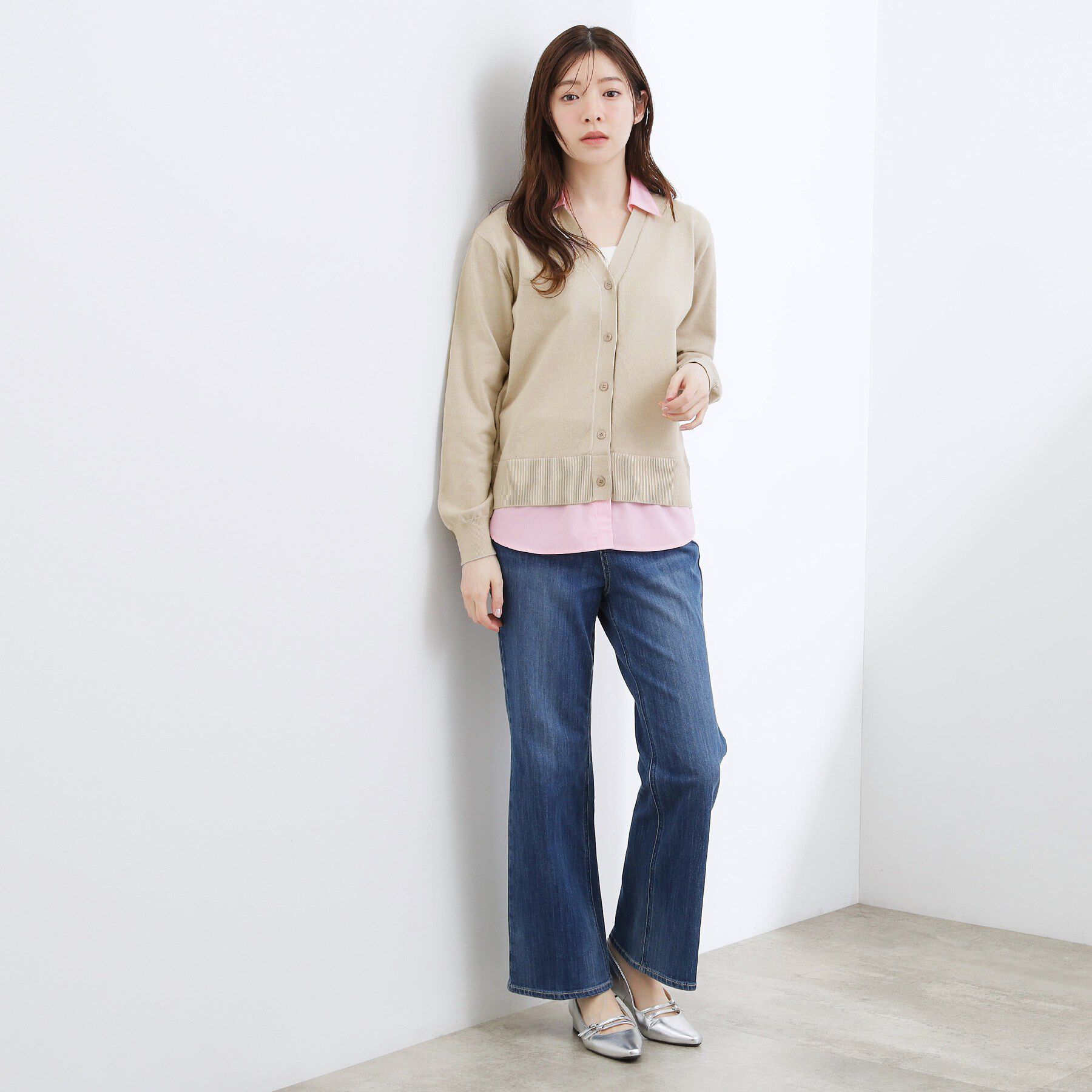 grove「シャツドッキング ニットカーディガン」|カーディガン|