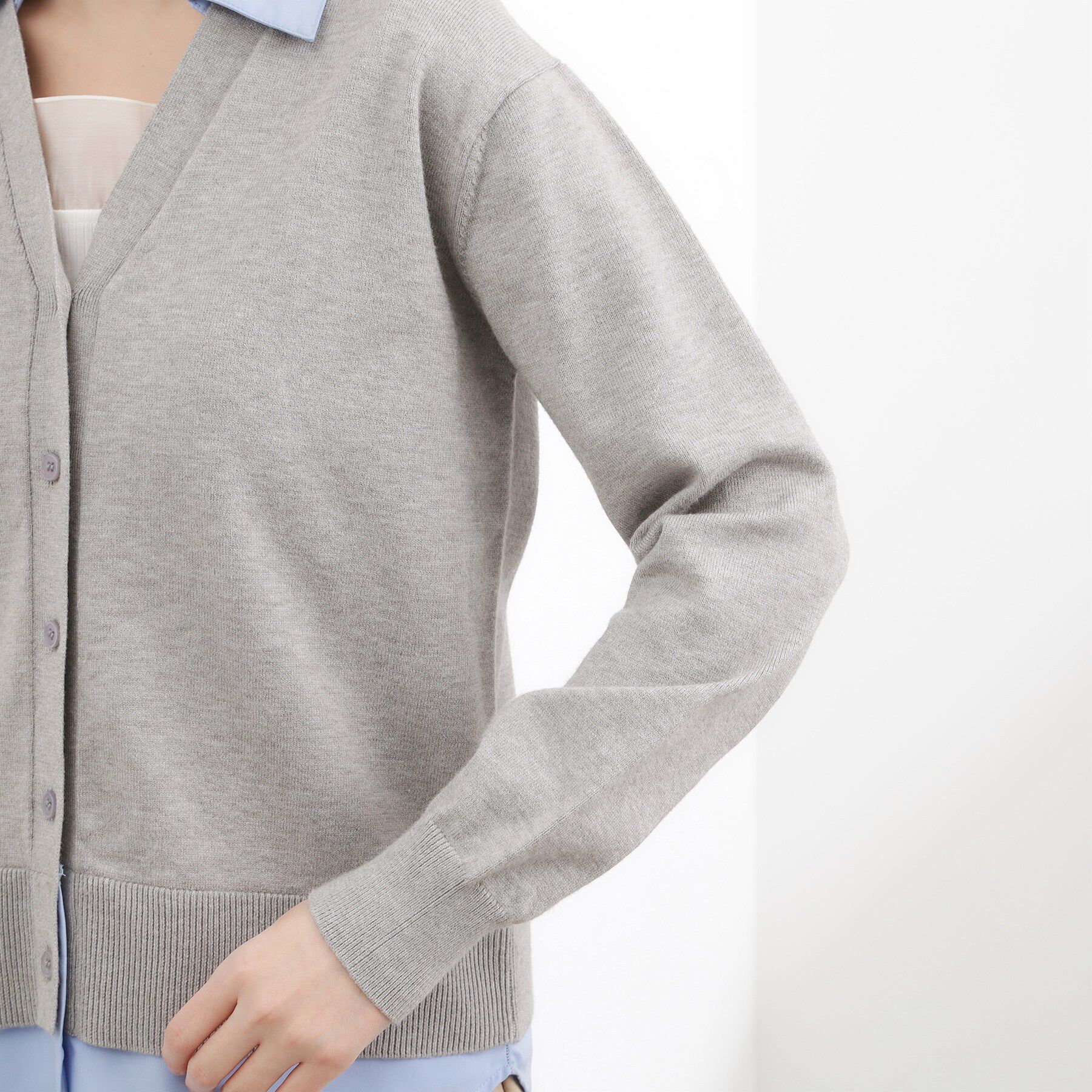 grove「シャツドッキング ニットカーディガン」|カーディガン|