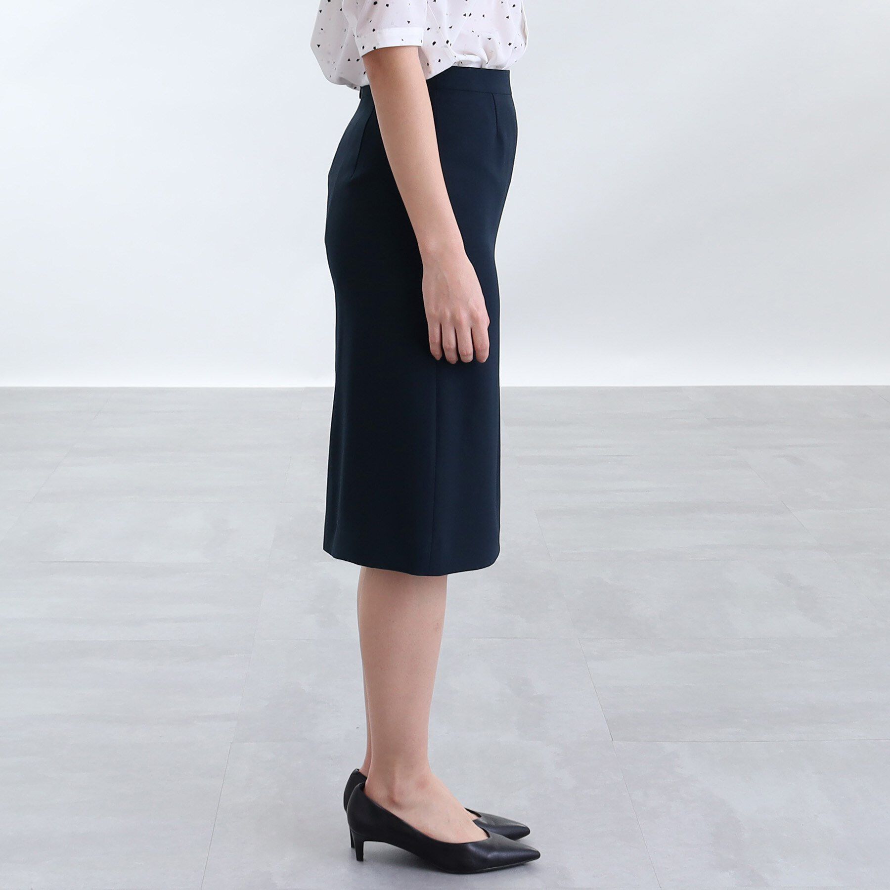 INDIVI「【定番スーツ／UVケア／イージーケア／洗える】ウール調ストレートスカート」|スーツ|