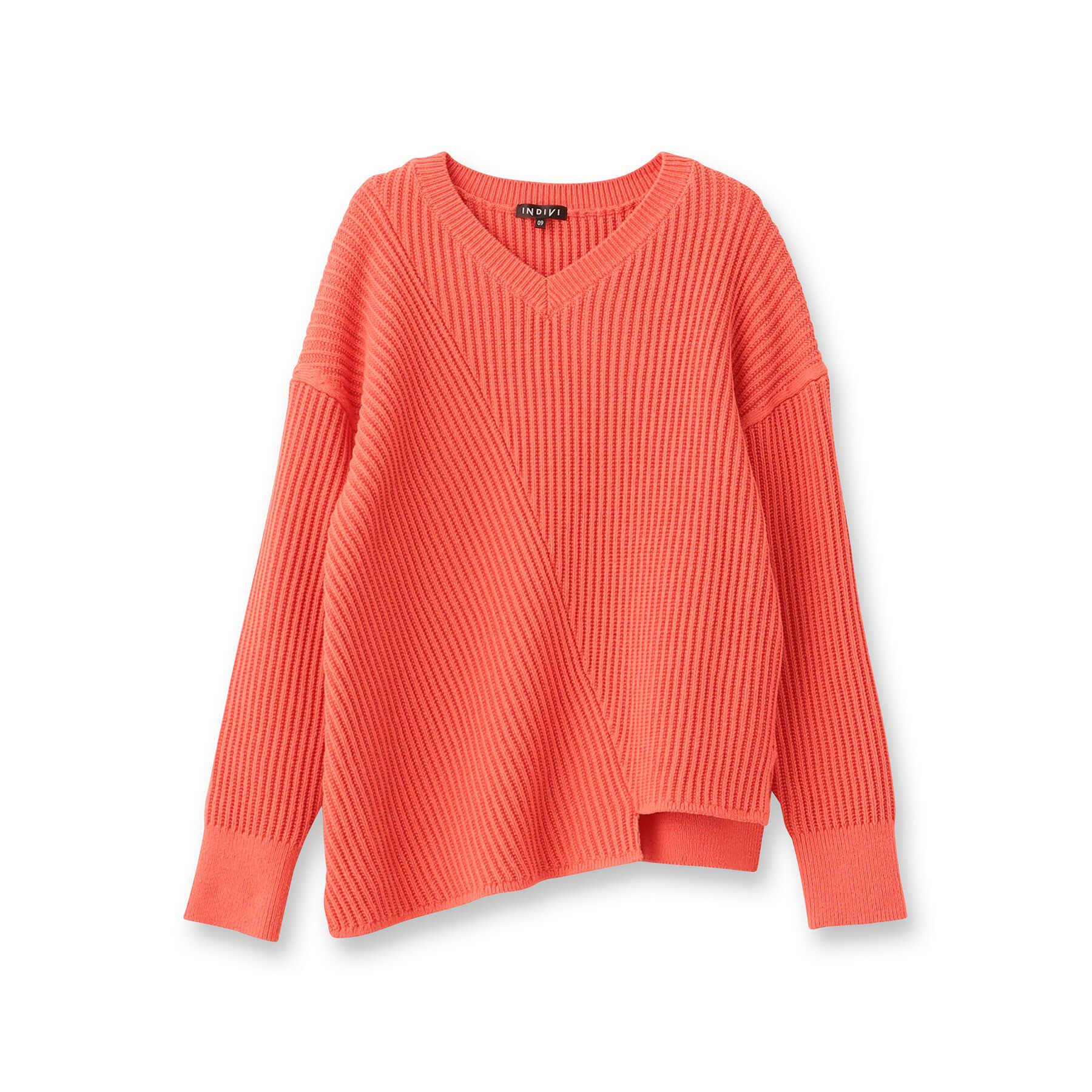 INDIVI「【洗える／コットン混】アシメデザインニット」|ニット・セーター|