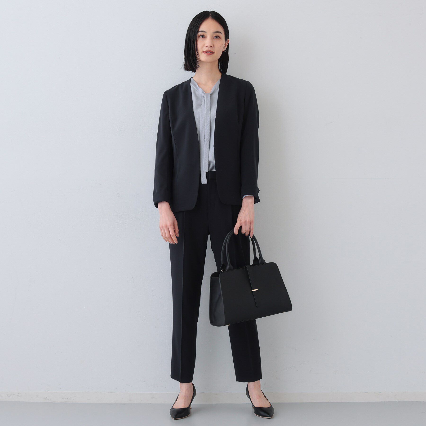 INDIVI「【洗える／UVケア／スーツ】ストレッチノーカラージャケット」|スーツ|