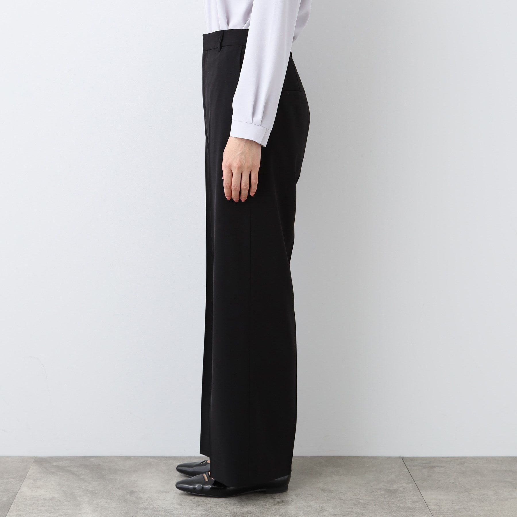 INDIVI「【洗える／UVケア／スーツ】ストレッチワイドパンツ」|スーツ|