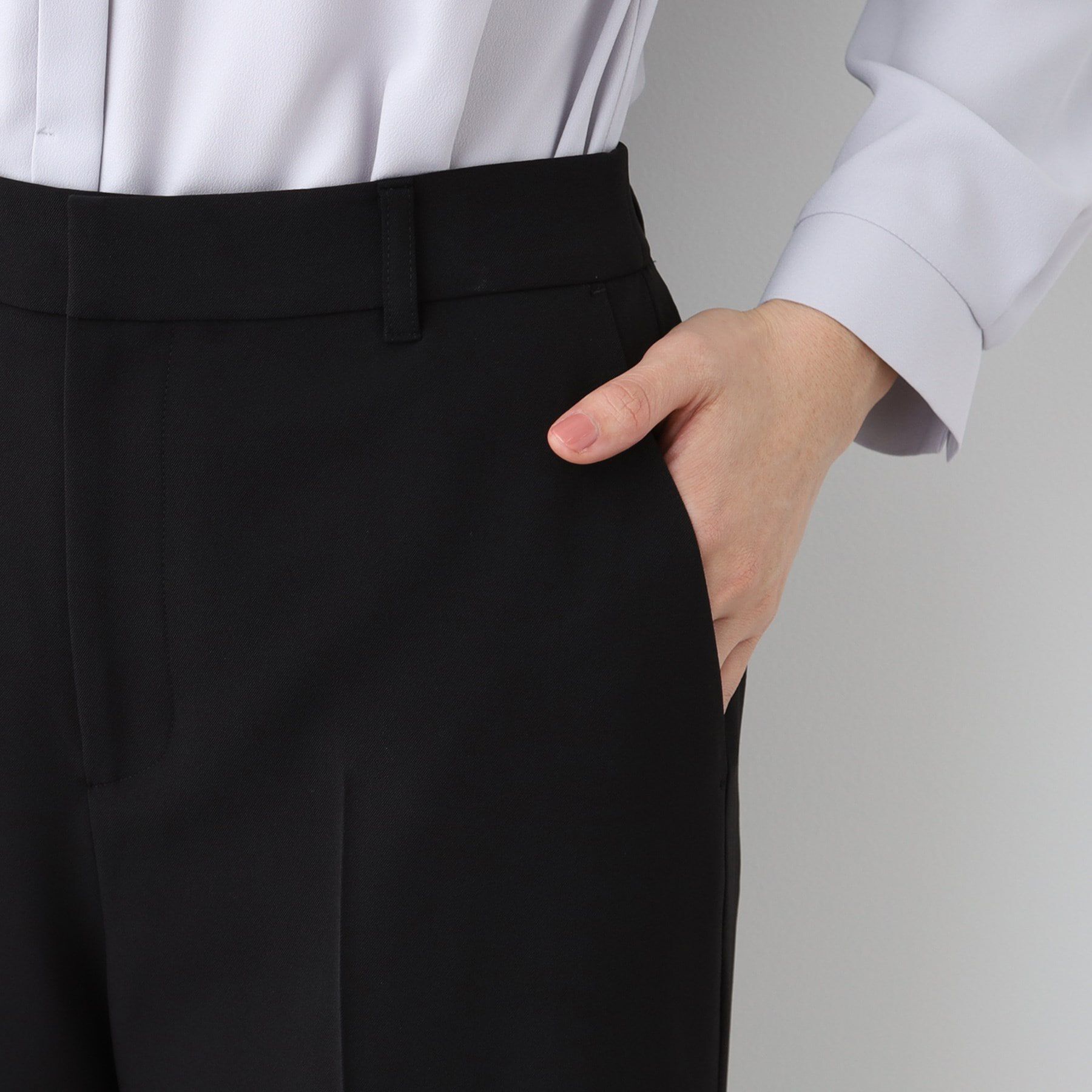 INDIVI「【洗える／UVケア／スーツ】ストレッチワイドパンツ」|スーツ|