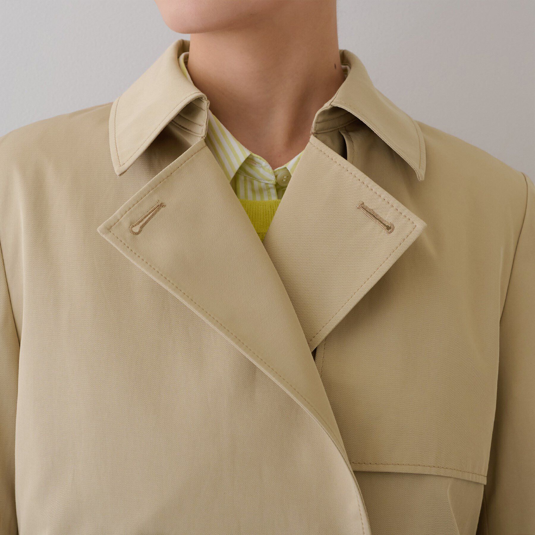 INDIVI「【撥水／UVケア】ミドル丈トレンチコート」|トレンチコート|