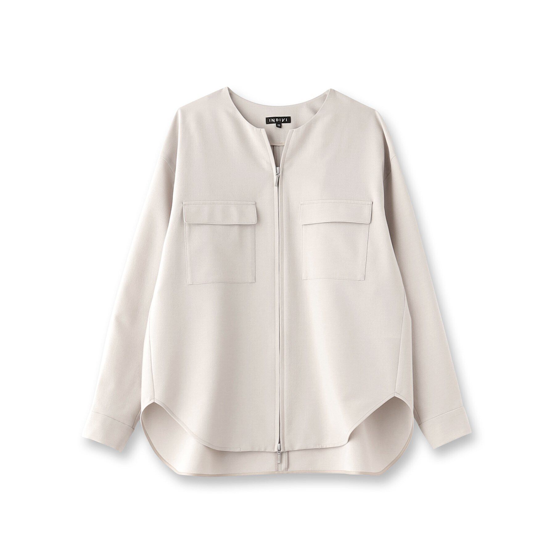INDIVI「【洗える／SETUP可能】ダブルポケット シャツブルゾン」|シャツ・ブラウス|