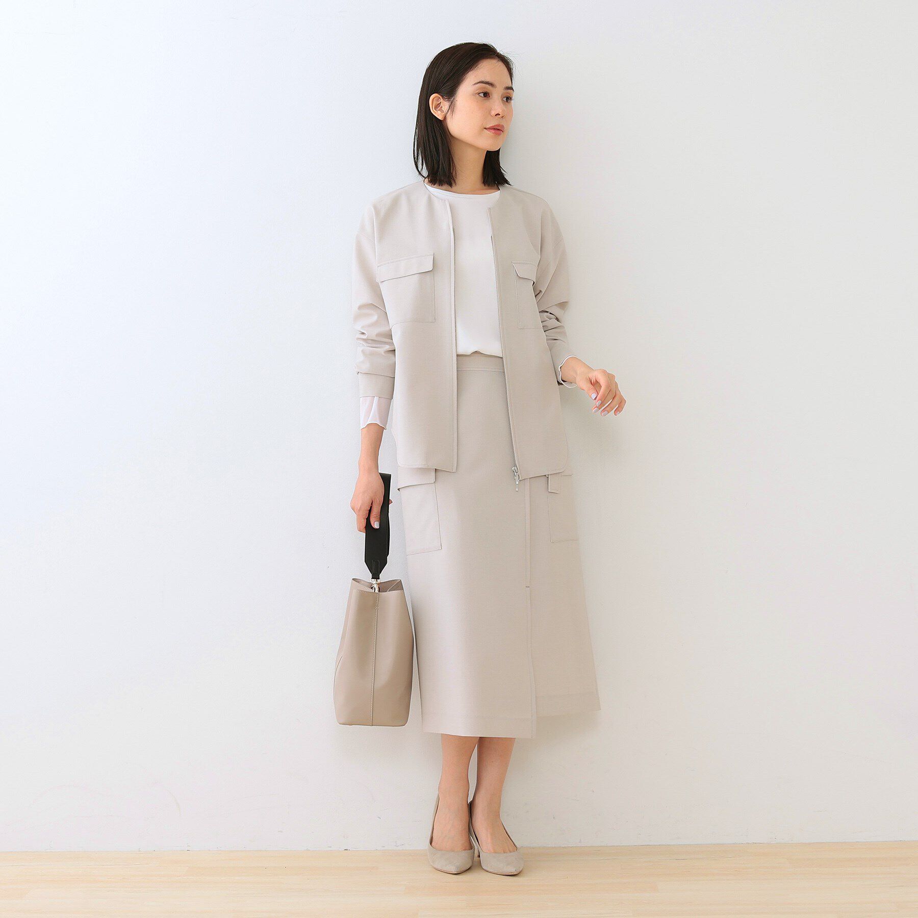 INDIVI「【洗える／SETUP可能】ダブルポケット シャツブルゾン」|シャツ・ブラウス|