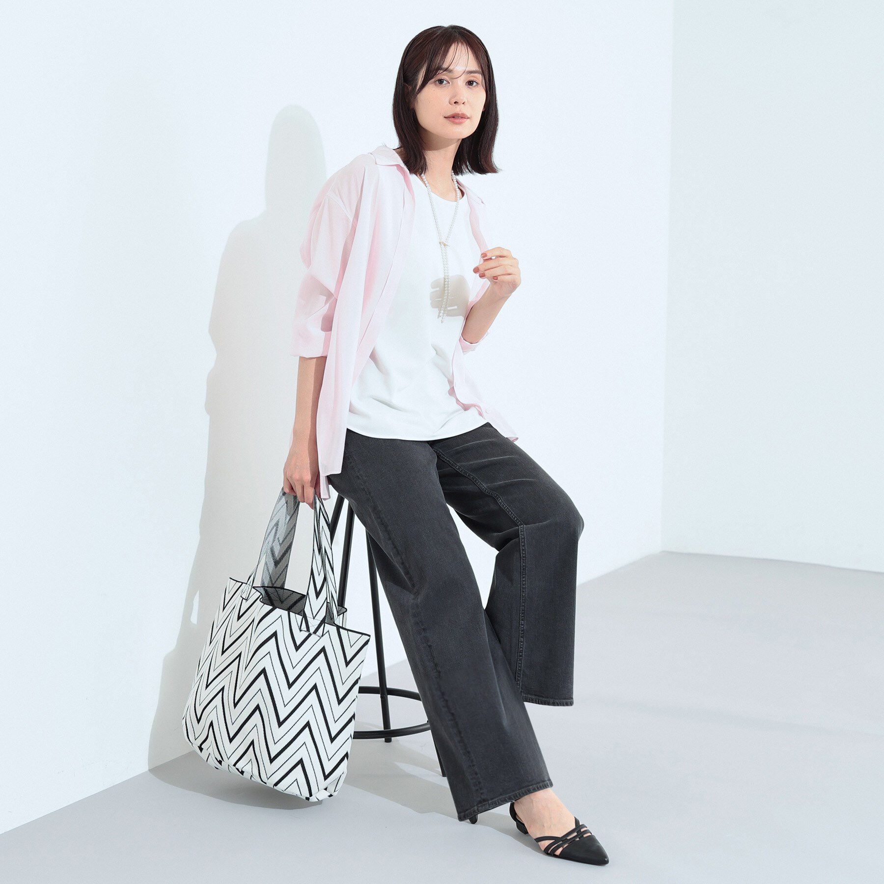 INDIVI「【褒められデニム】ワイドストレート デニムパンツ」|デニム|