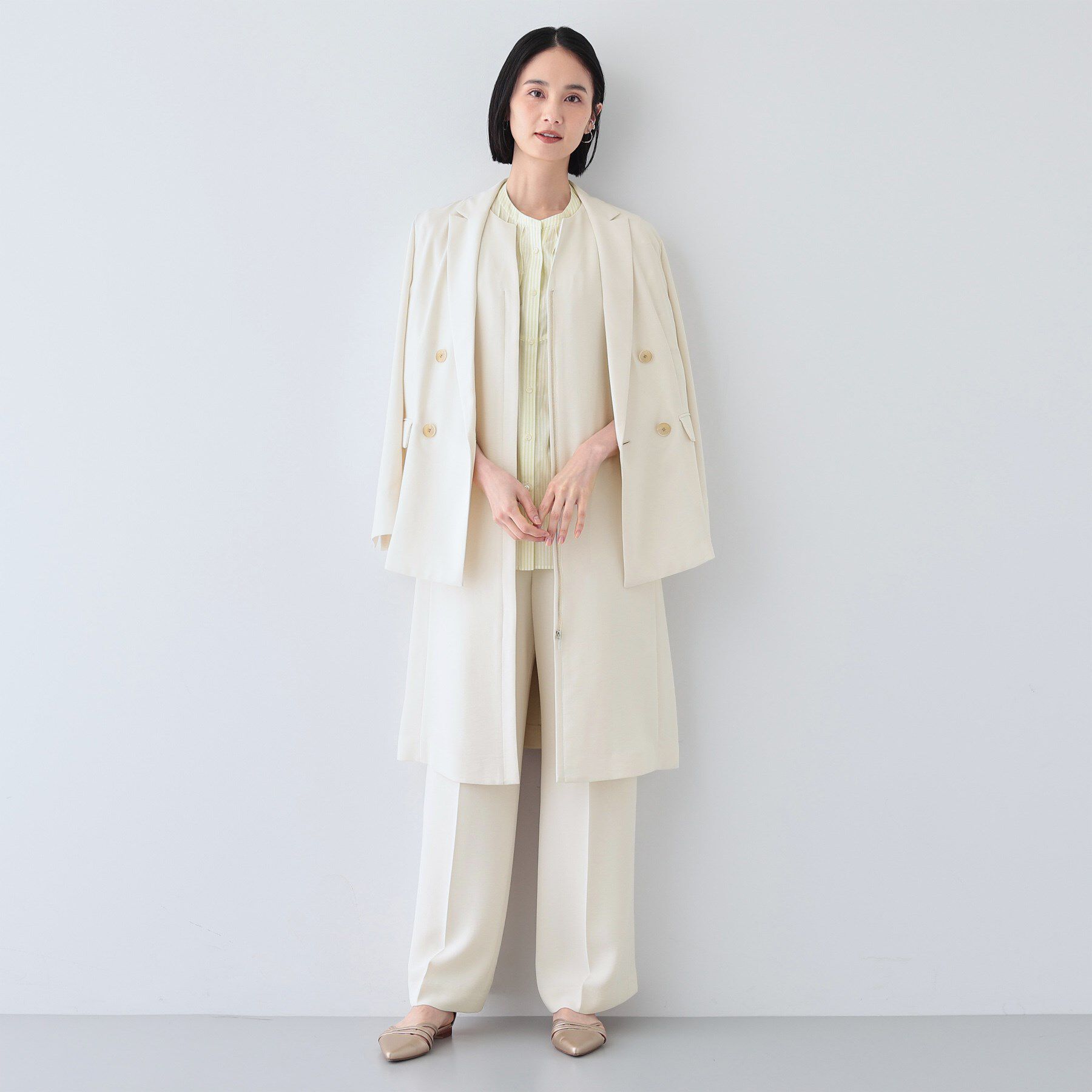 INDIVI「【着る日傘/遮熱/UVケア】ダブルジャケット」|スーツ|