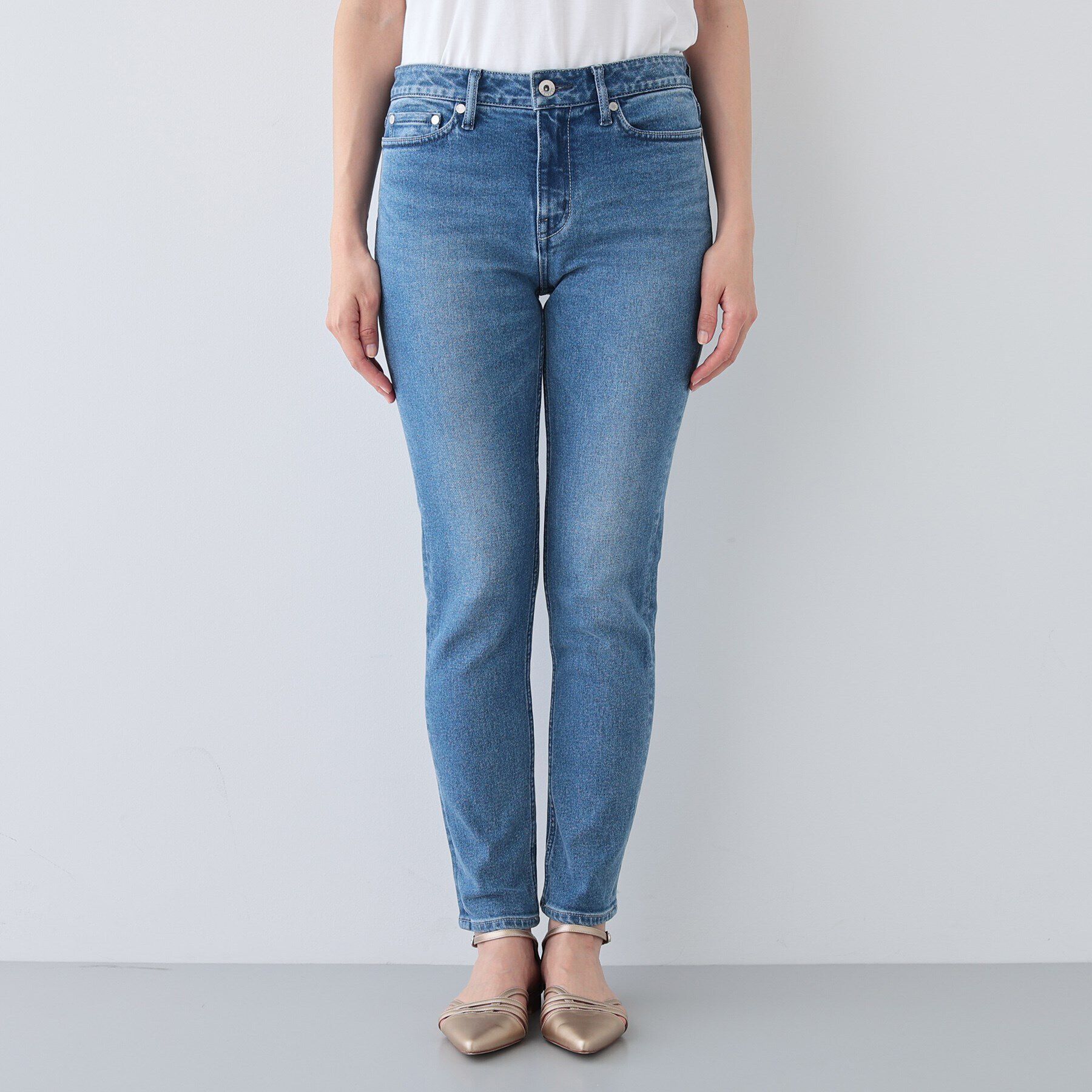 INDIVI「【通年活躍！褒められデニム】スキニー デニムパンツ」|デニム|