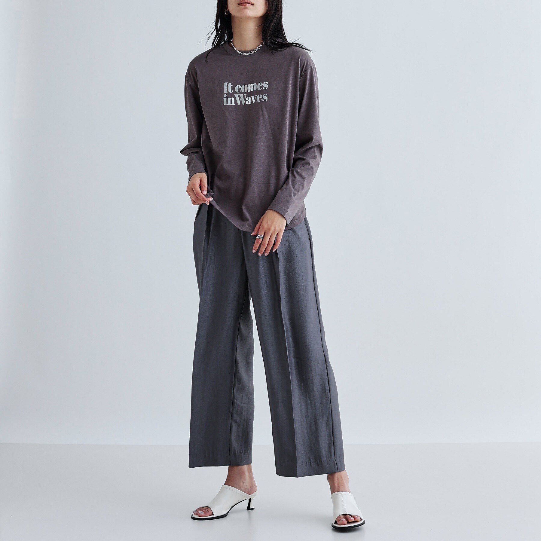 GALLEST「メタリックロゴロングスリーブTシャツ」|Tシャツ・カットソー|