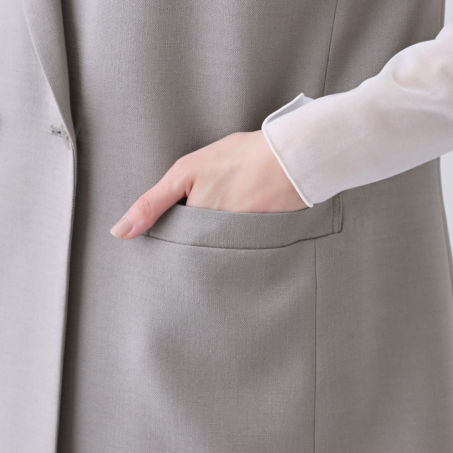 INDIVI「【日本製／トリアセテート】オーバーサイズジレジャケット」|テーラードジャケット|