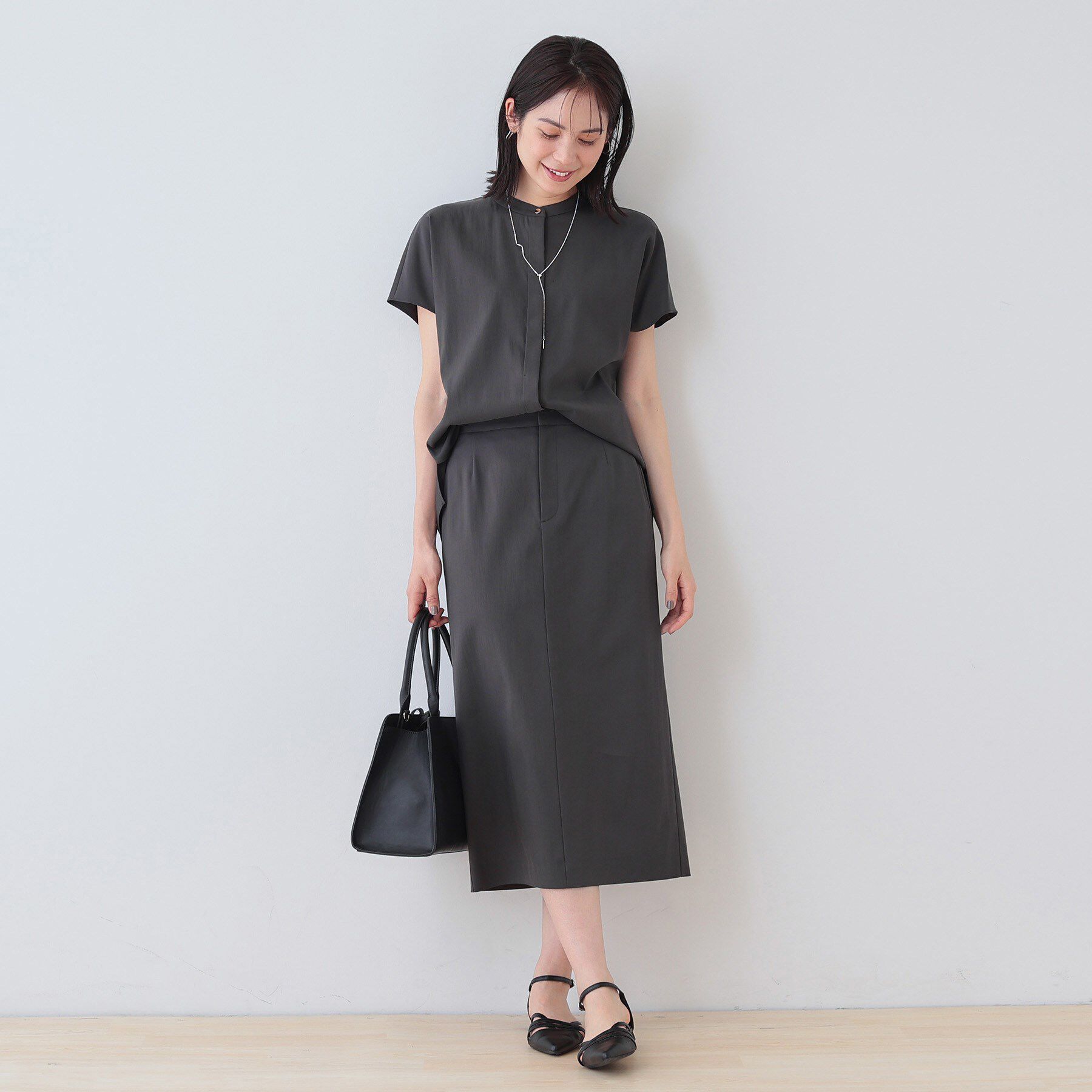 INDIVI「【洗える／SETUP可能／UVケア】ストレートラインスカート」|スカート|