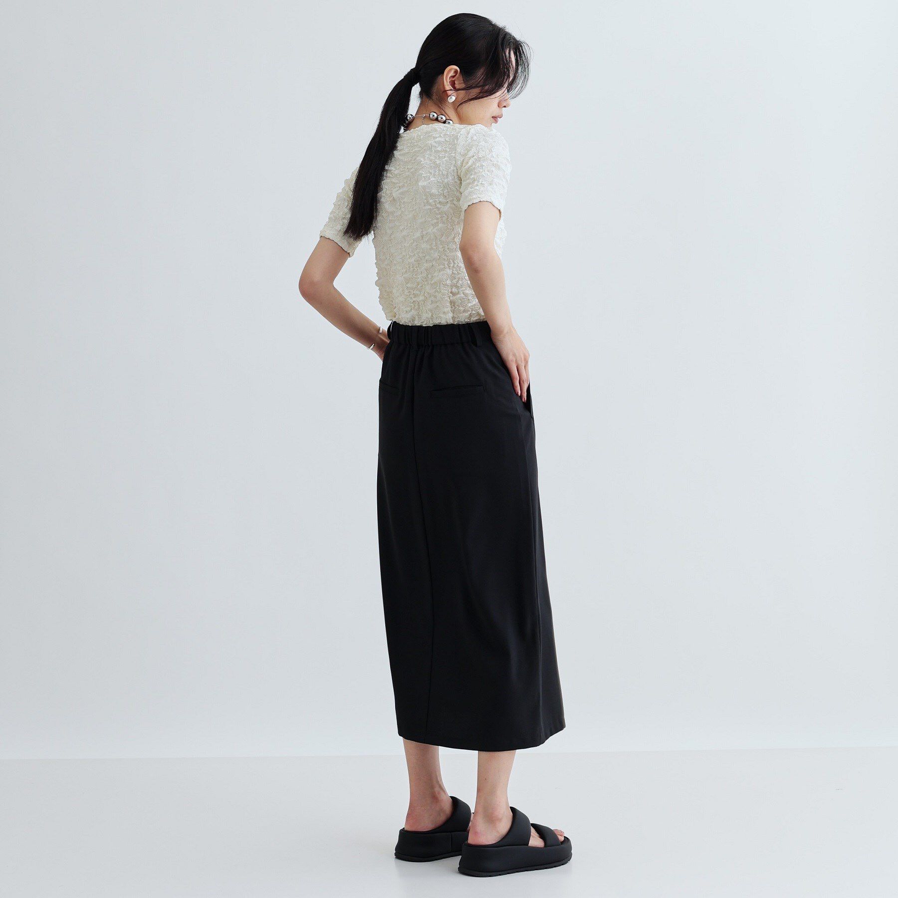 GALLEST「【セットアップ対応】リネンライクボックスタックスカート【カセット服/通勤・オフィス】」|スカート|