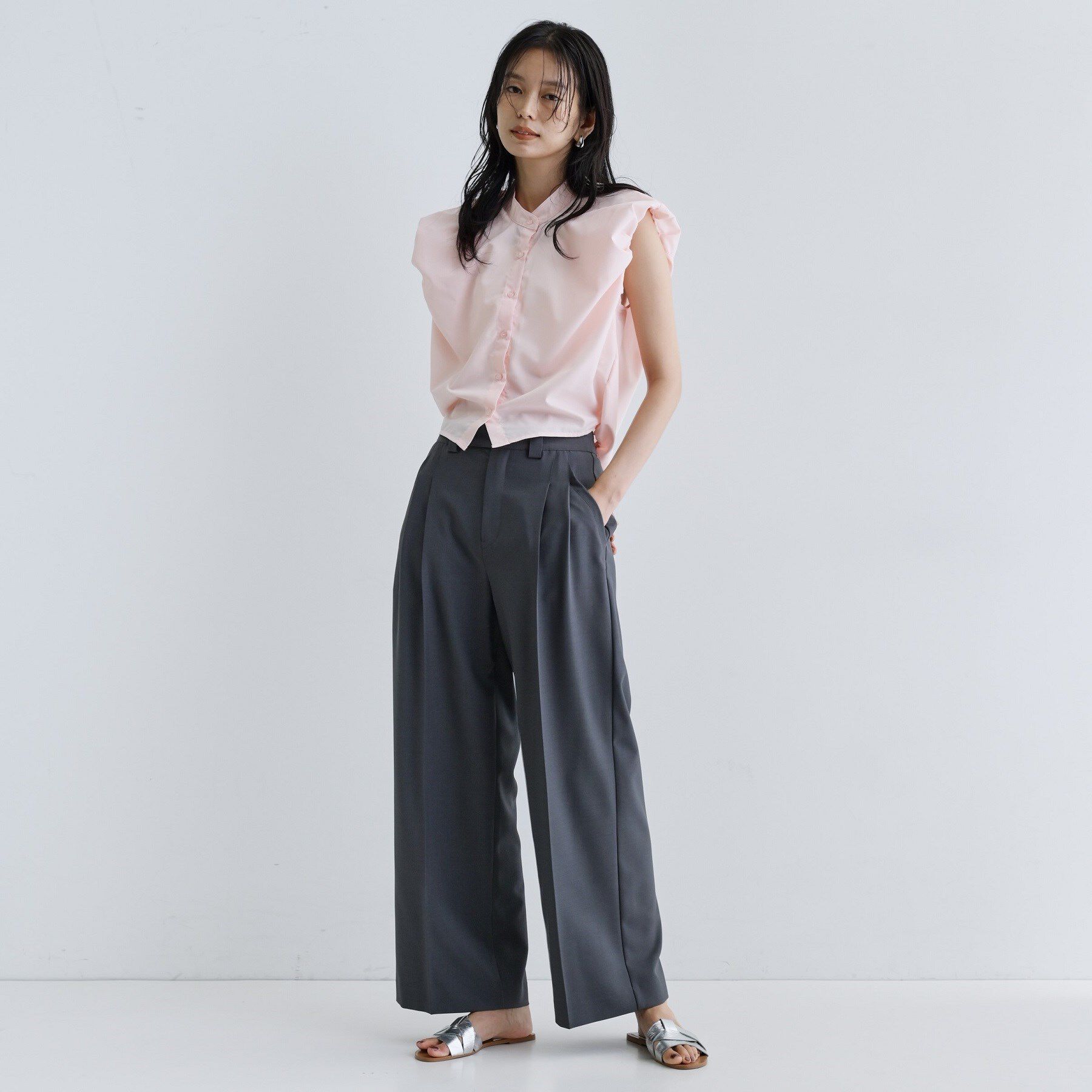 GALLEST「【一部店舗限定】ブロードパフショルブラウス」|シャツ・ブラウス|