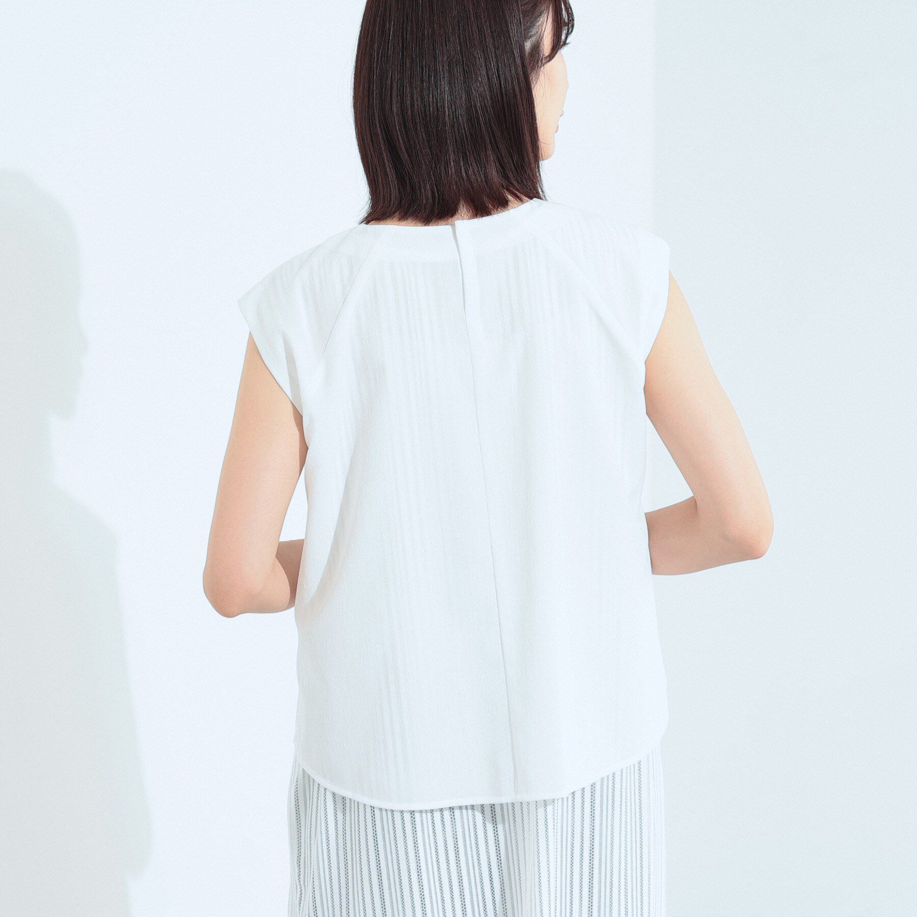 INDIVI「【クールエアー素材／UVケア／吸汗速乾】エアリータックブラウス」|シャツ・ブラウス|