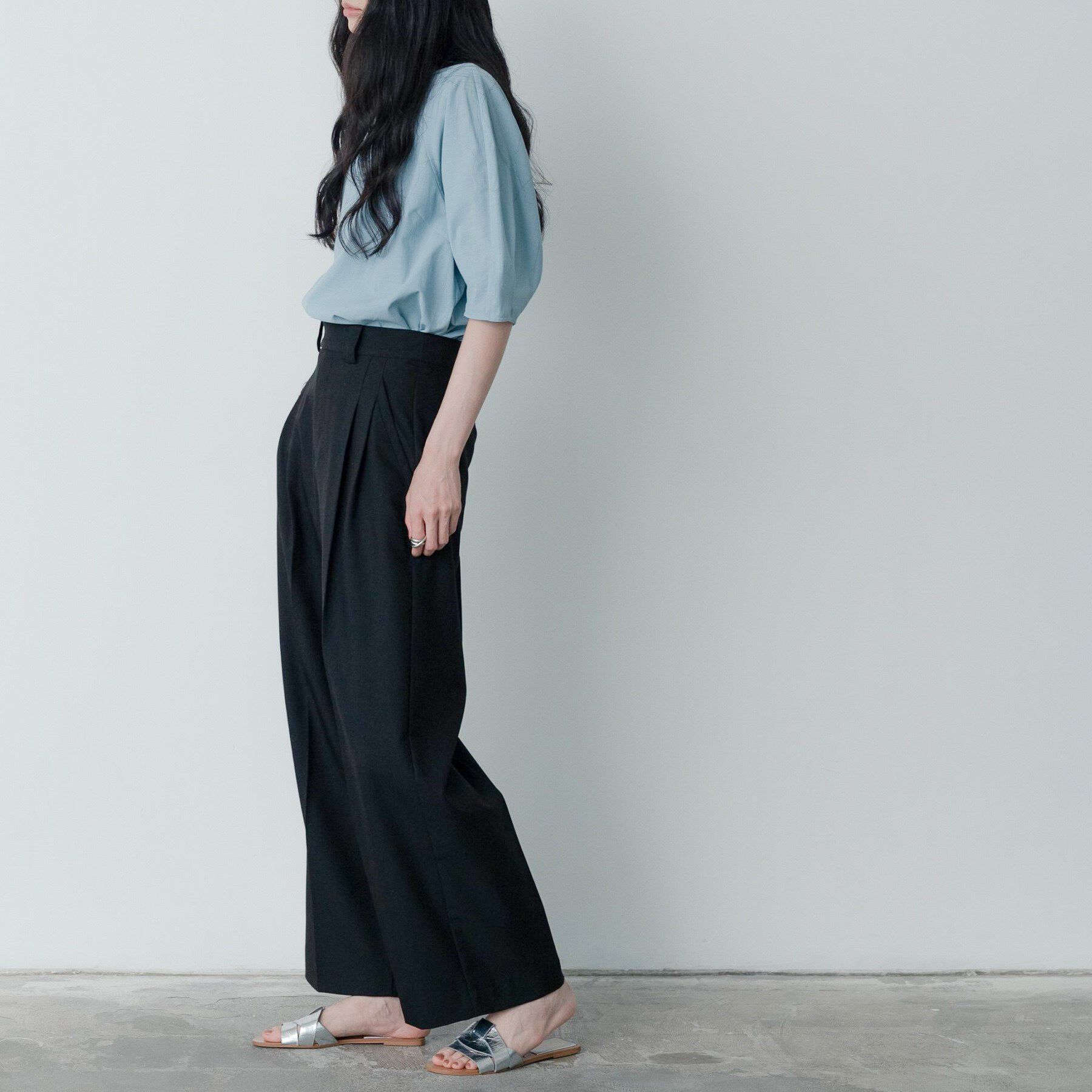 GALLEST「Timeless｜モードスラックス」|その他|ブラック(019)