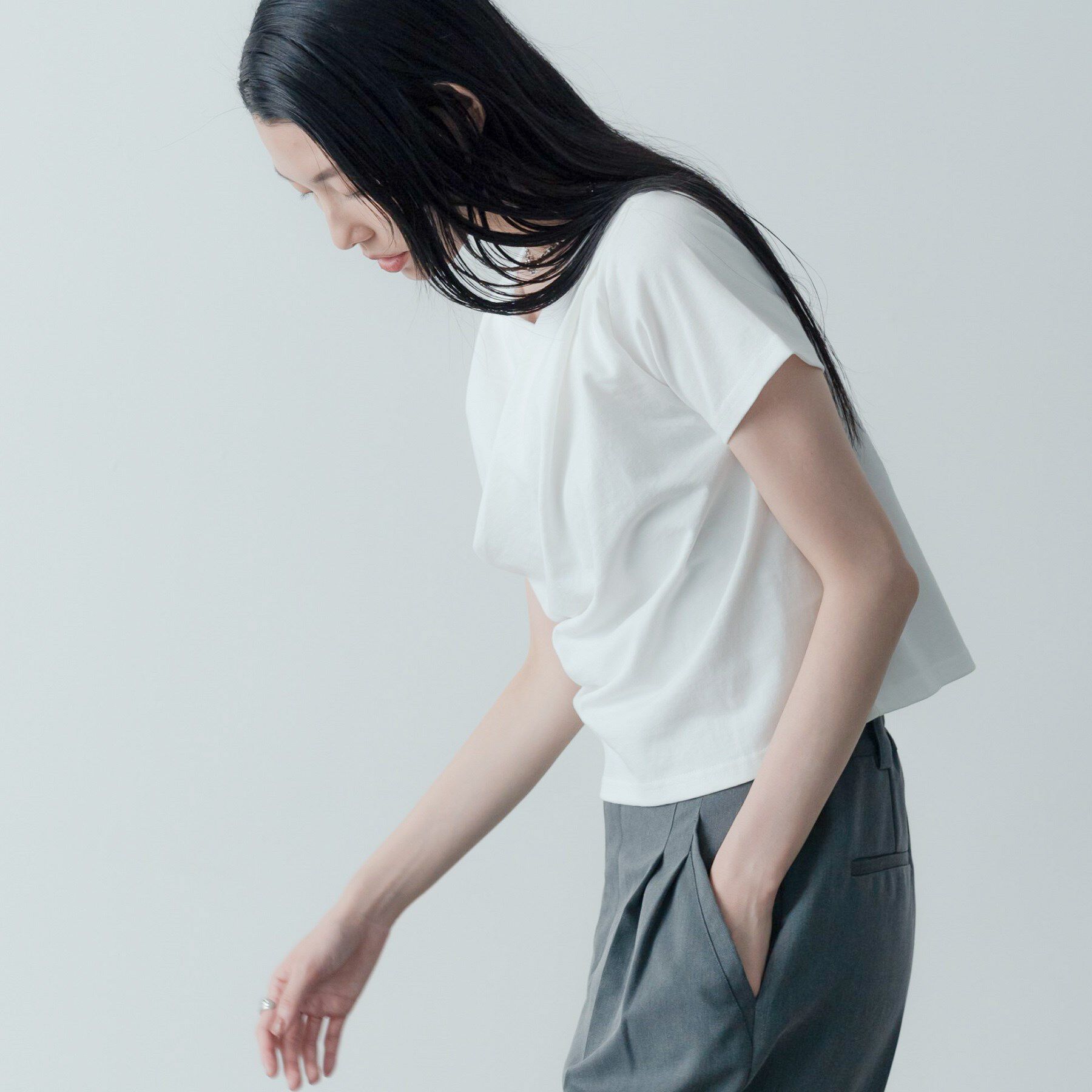 GALLEST「ドレープクロップドカットソー」|Tシャツ・カットソー|