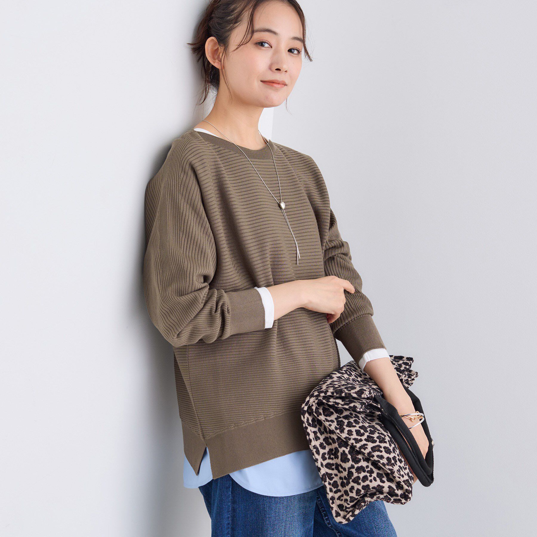 INDIVI「【洗える／体型カバー】美シルエットニット」|ニット・セーター|