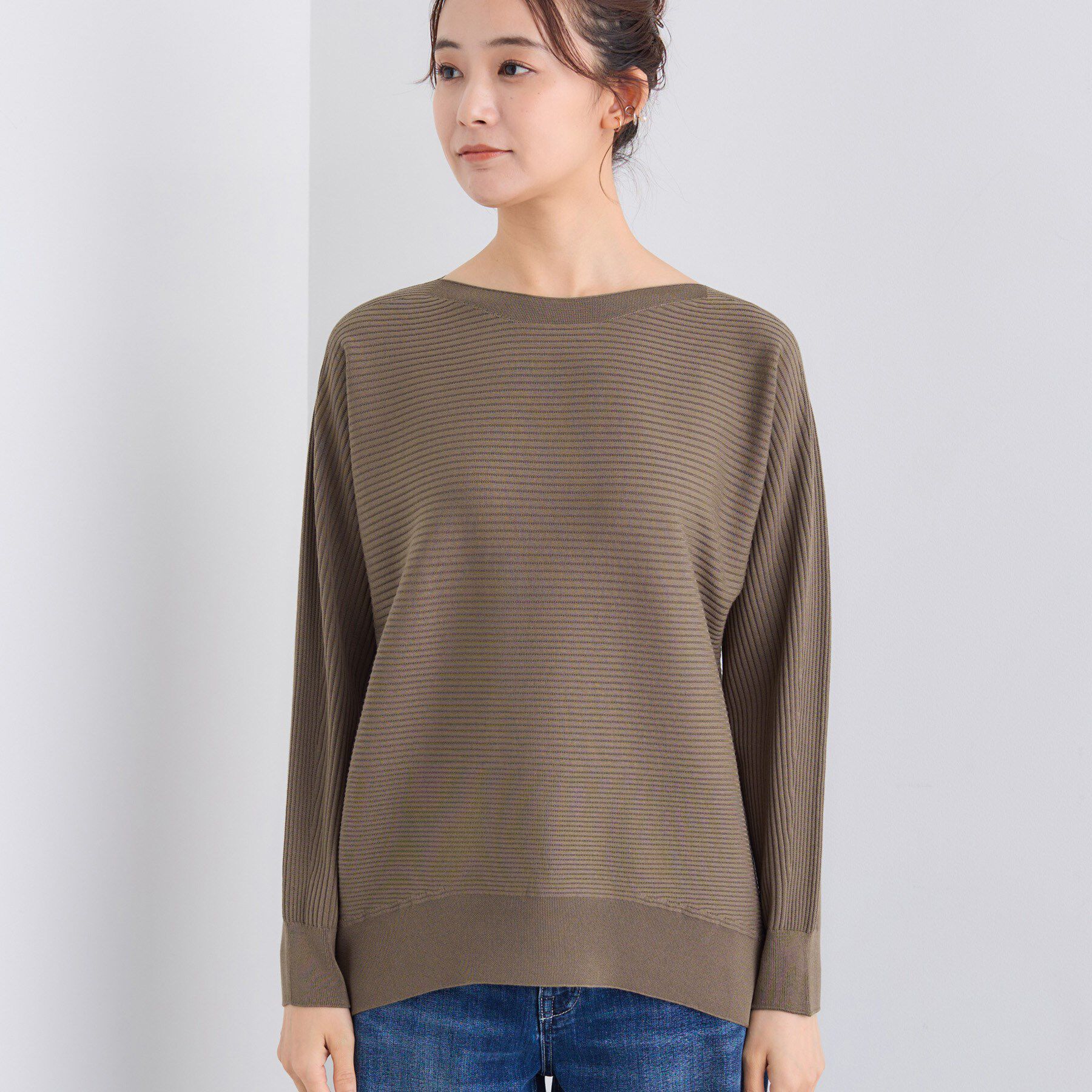 INDIVI「【洗える／体型カバー】美シルエットニット」|ニット・セーター|